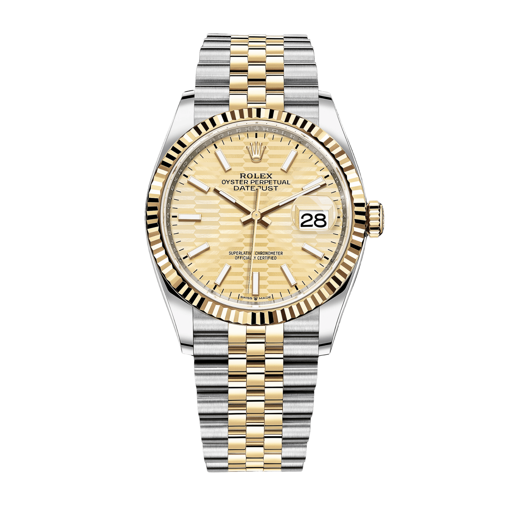 Image of Datejust Yellow Gold & Steel Jubilee Champagne Dial 36mm