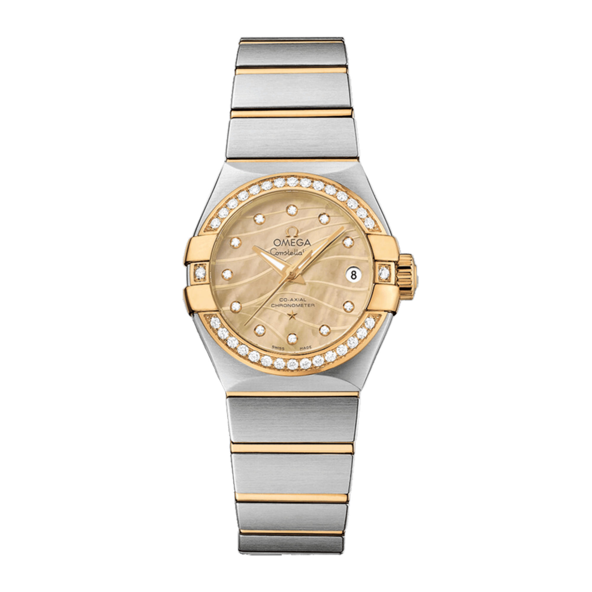 Image of Constellation Yellow Gold & Steel Diamond Champagne Dial 27mm
