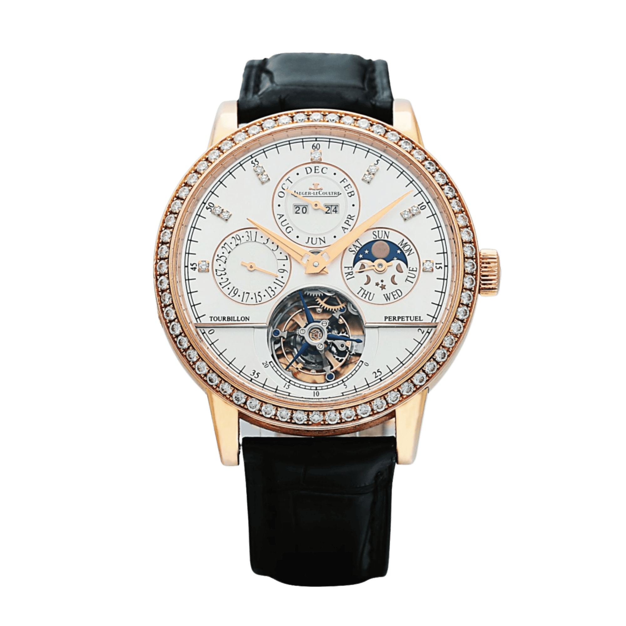 Image of Master Grande Tradition Tourbillon Rose Gold Diamond Silver Dial 42mm