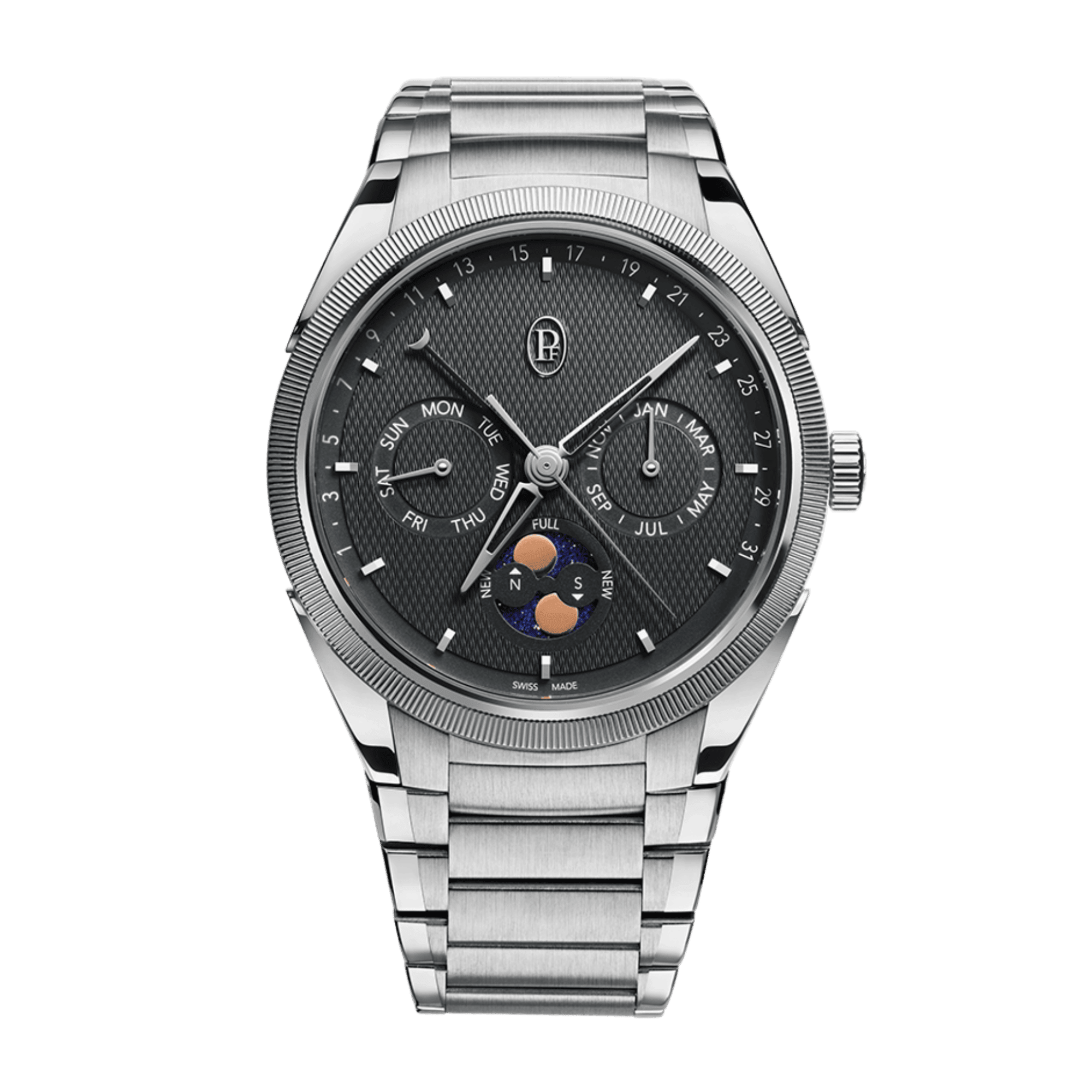Image of Tonda PF Annual Calendar Steel Black Dial 42mm
