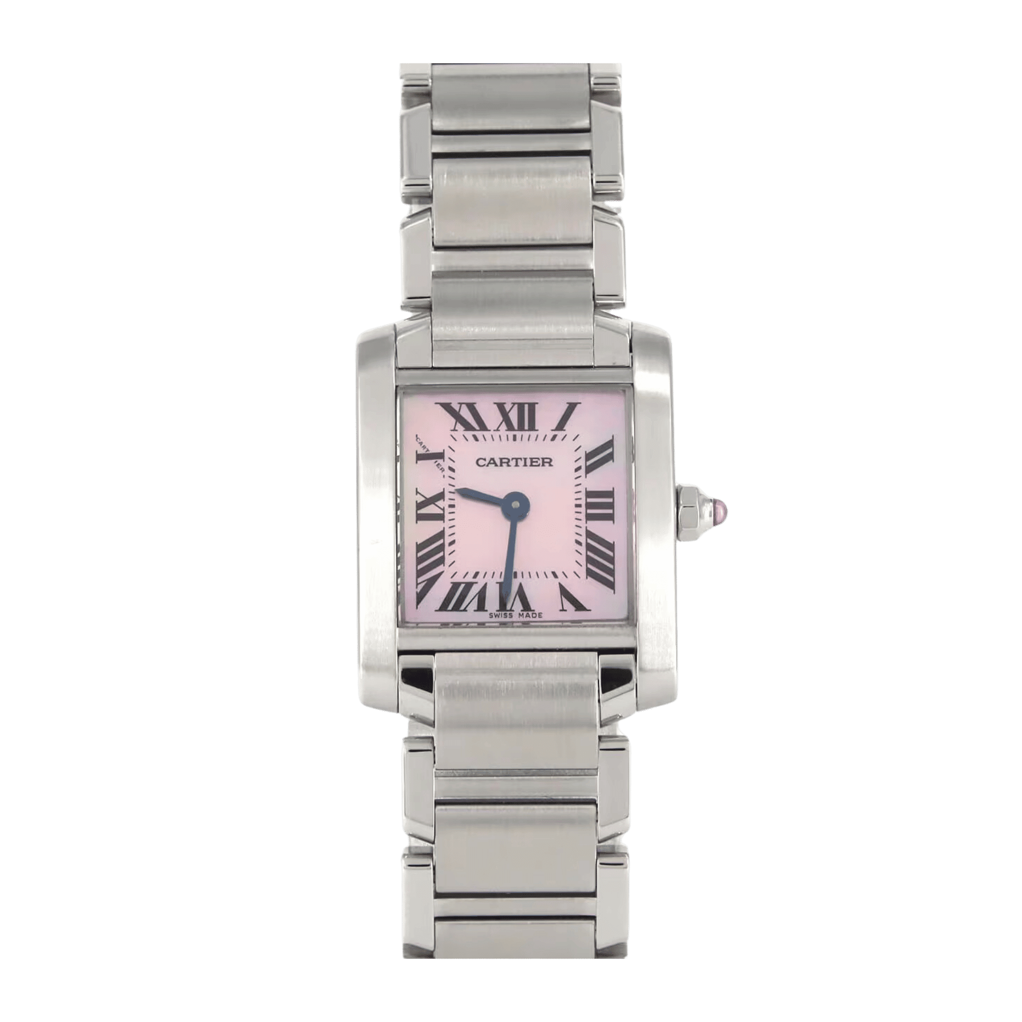 Image of Tank Française Steel Pink Mother of Peal Dial 20mm
