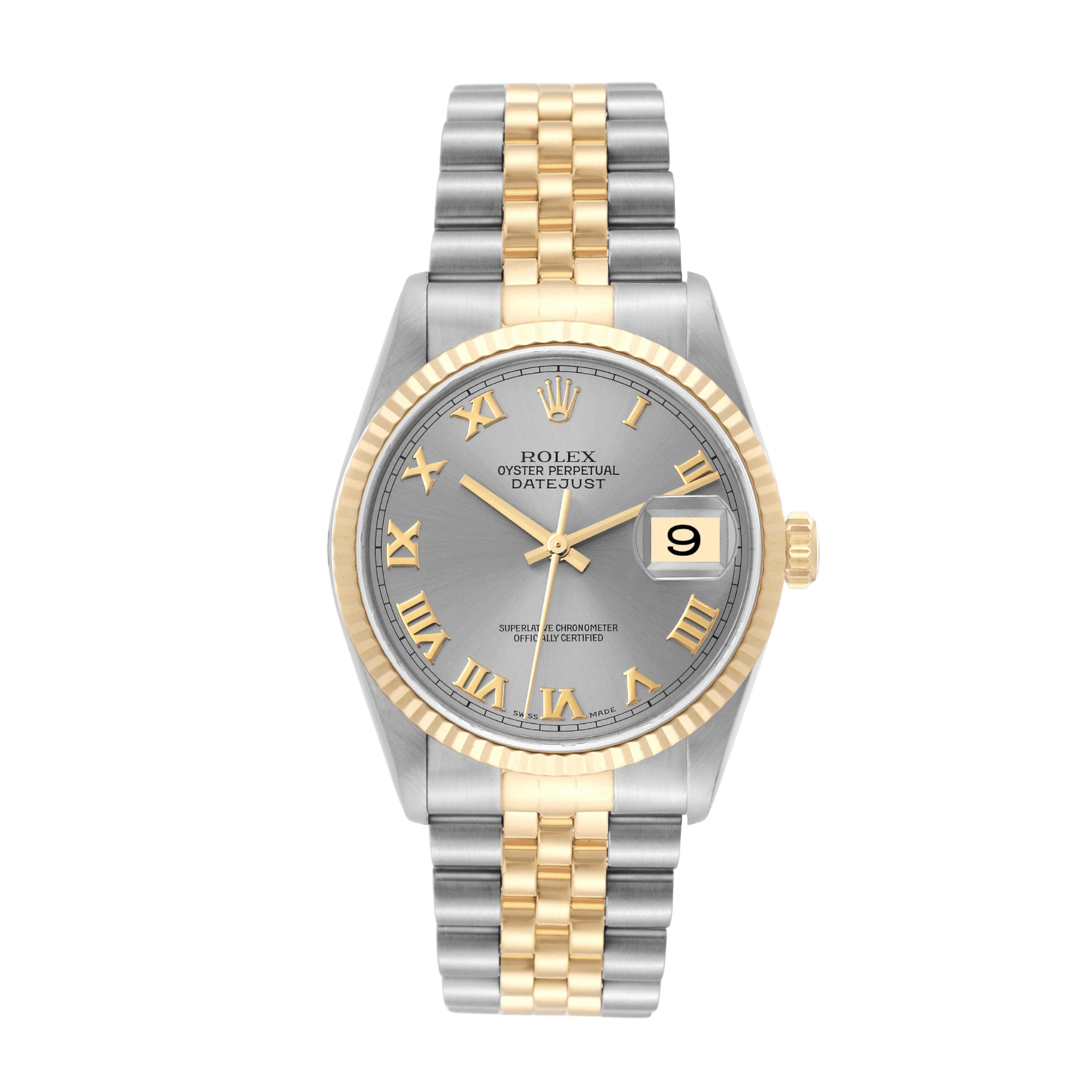 Image of Datejust Yellow Gold & Steel Grey Dial 36mm