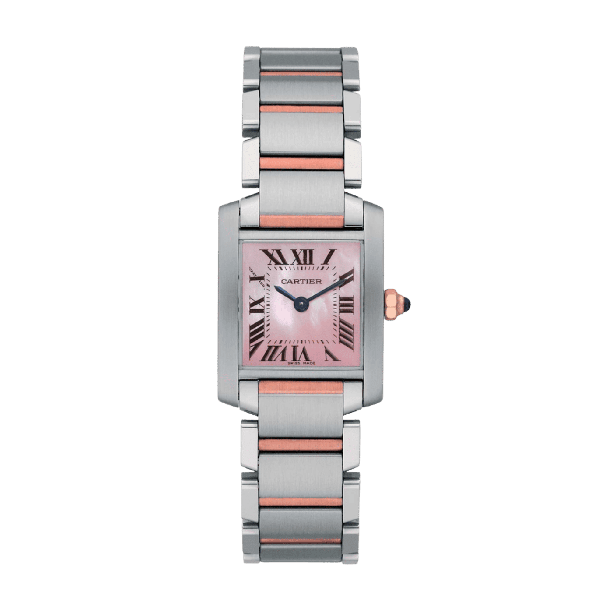 Image of Tank Francaise Rose Gold & Steel Pink Dial 25mm