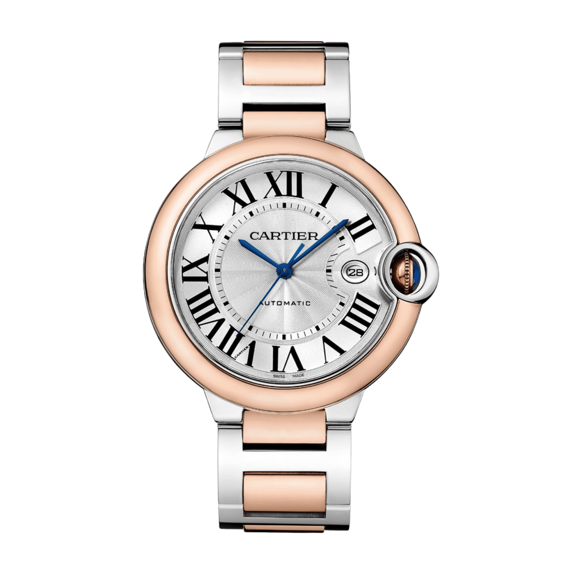 Image of Ballon Bleu de Cartier Rose Gold & Steel Silver Dial 42mm