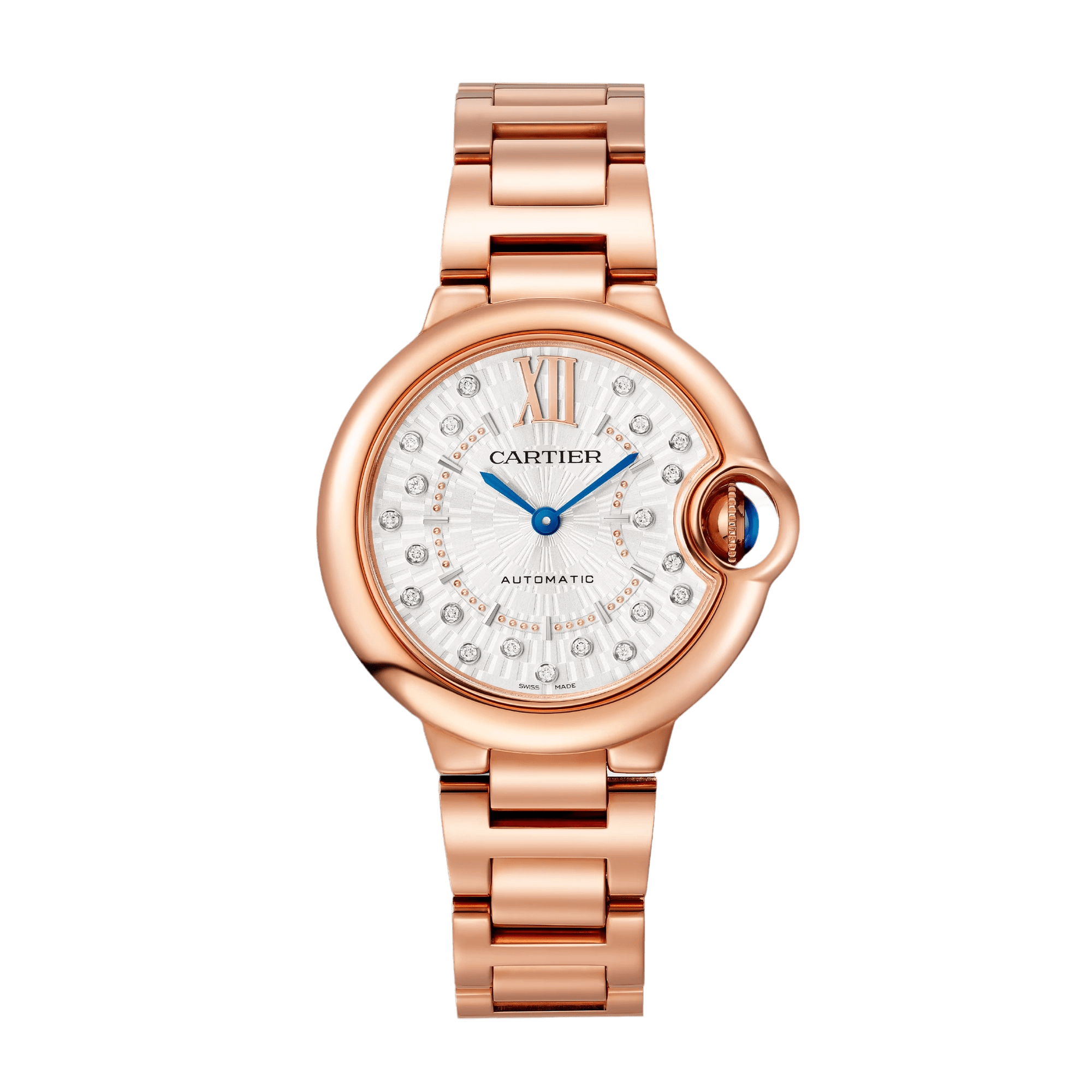 Image of Ballon Bleu de Cartier Rose Gold Silver Dial 33mm