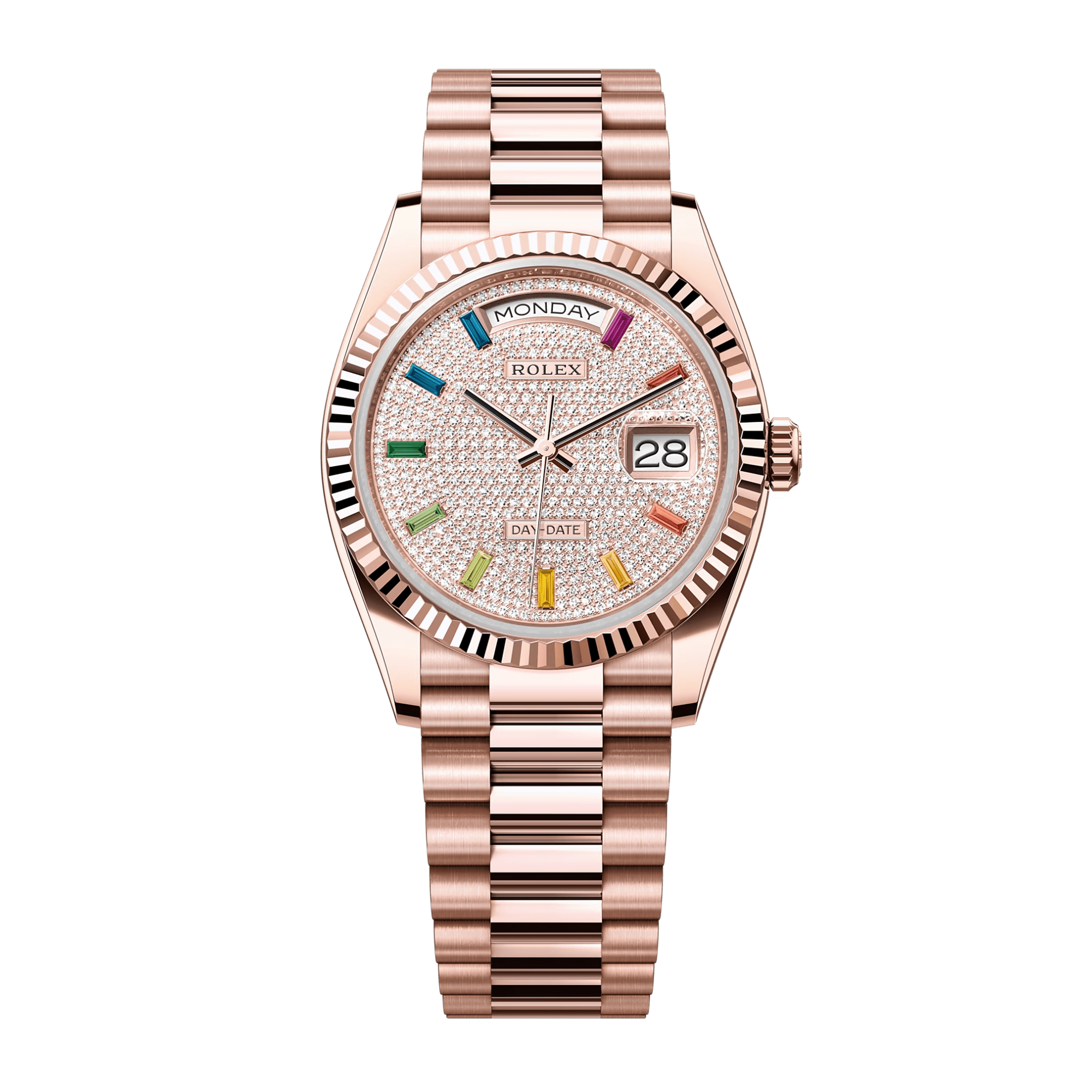 Image of Day-Date Rose Gold Pave Dial 36mm
