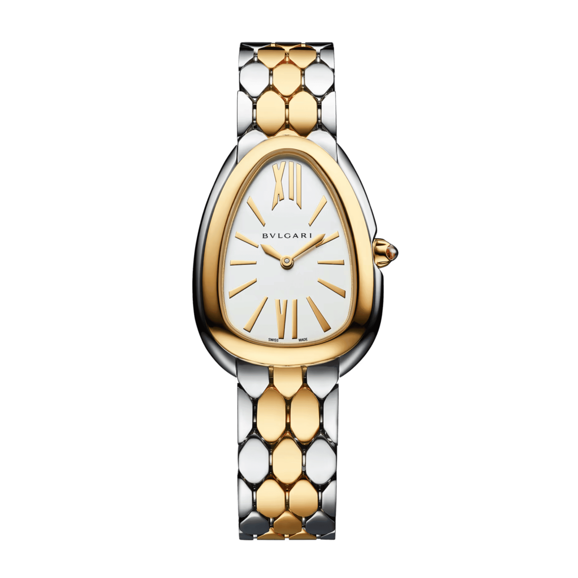 Image of Serpenti Seduttori Yellow Gold & Steel White Dial 33mm