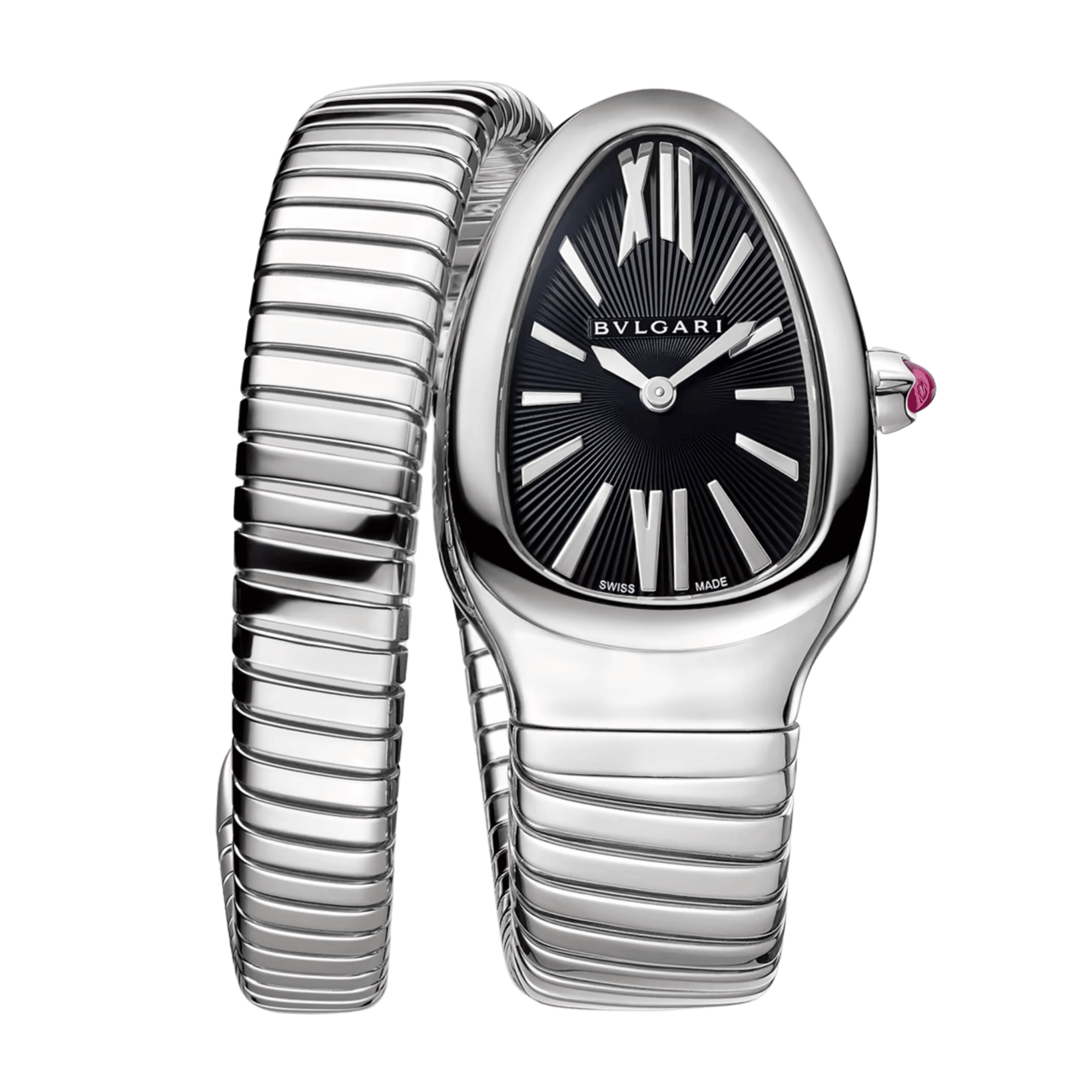 Image of Serpenti Tubogas Steel Black Dial 35mm