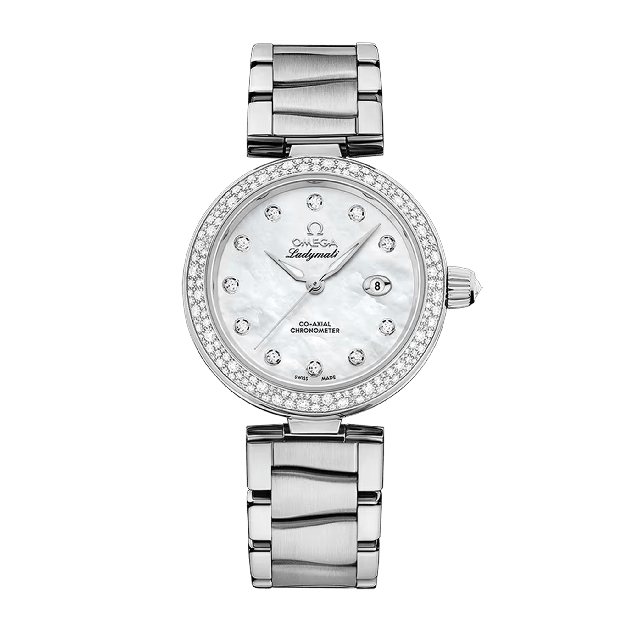 Image of LadyMatic Steel Diamond Mother of Pearl 34mm