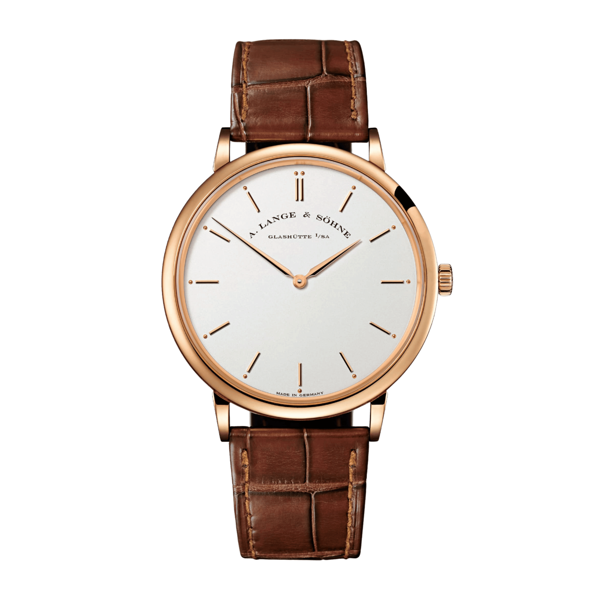 Image of Saxonia Rose Gold Silver Dial 40mm