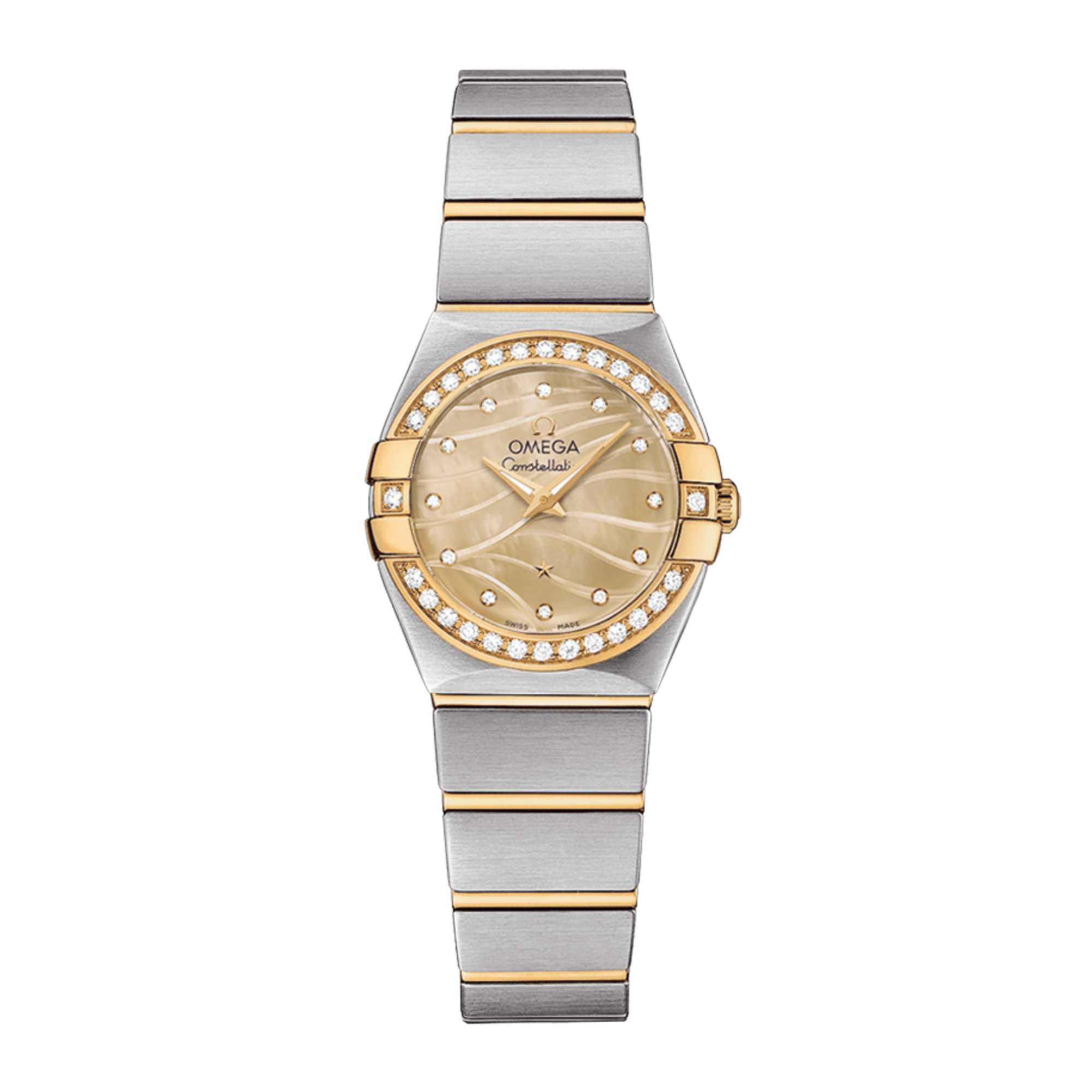 Image of Constellation Yellow Gold & Steel Diamond Champagne Dial 24mm