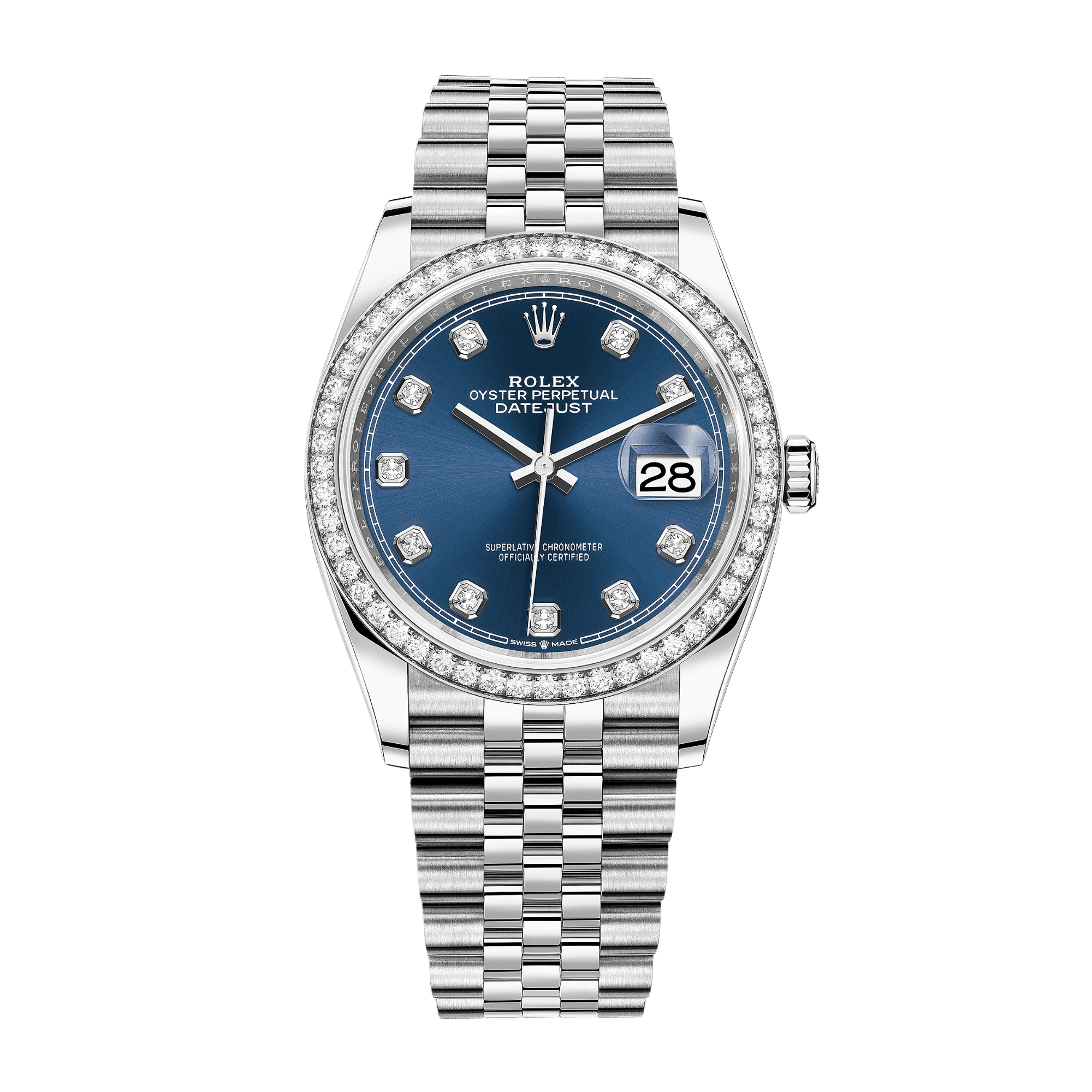 Image of Datejust Steel Diamond Jubilee Blue Dial 36mm