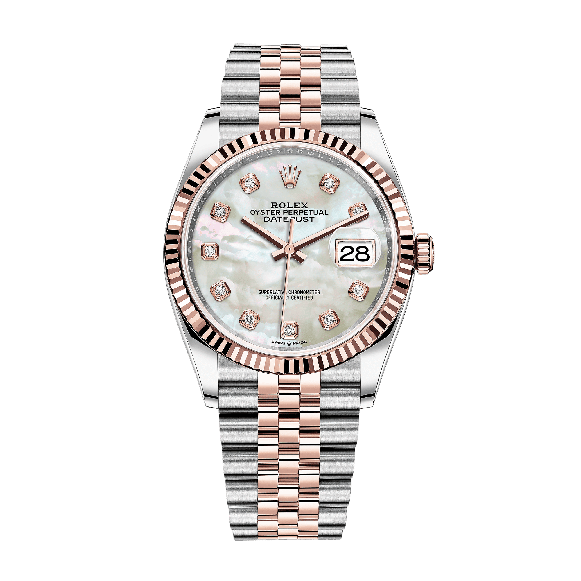 Image of Datejust Rose Gold & Steel Jubilee Mother of Pearl Dial 36mm