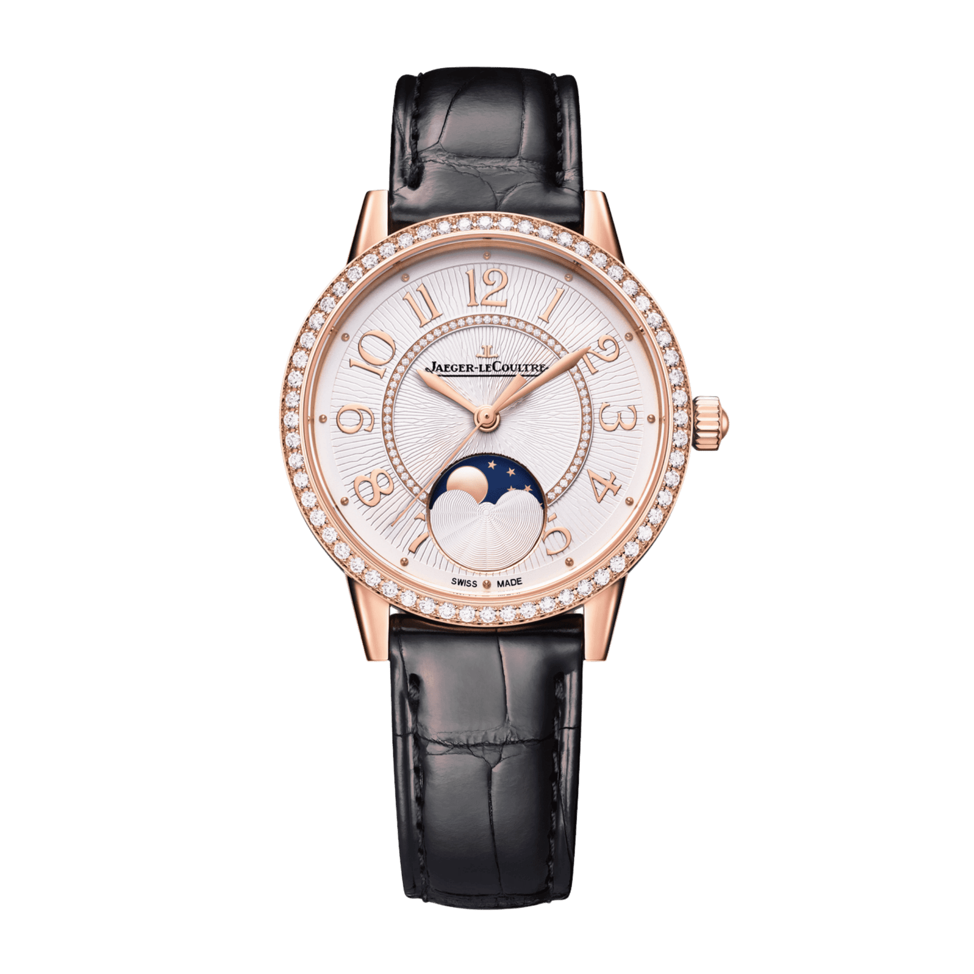 Image of Rendez-Vous Moon Rose Gold Diamond Silver Dial 34mm