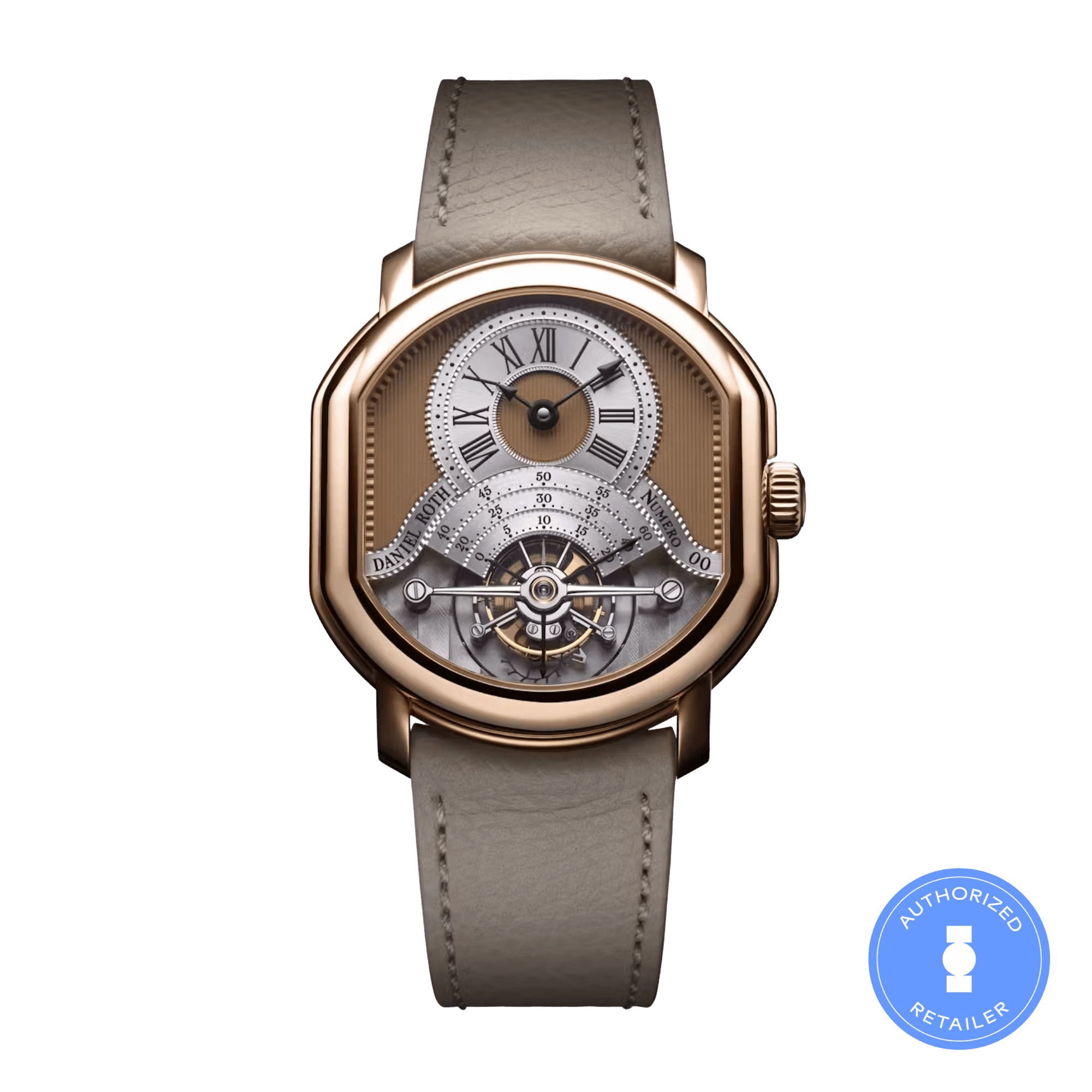 Image of Tourbillon Rose Gold Silver Dial 35mm