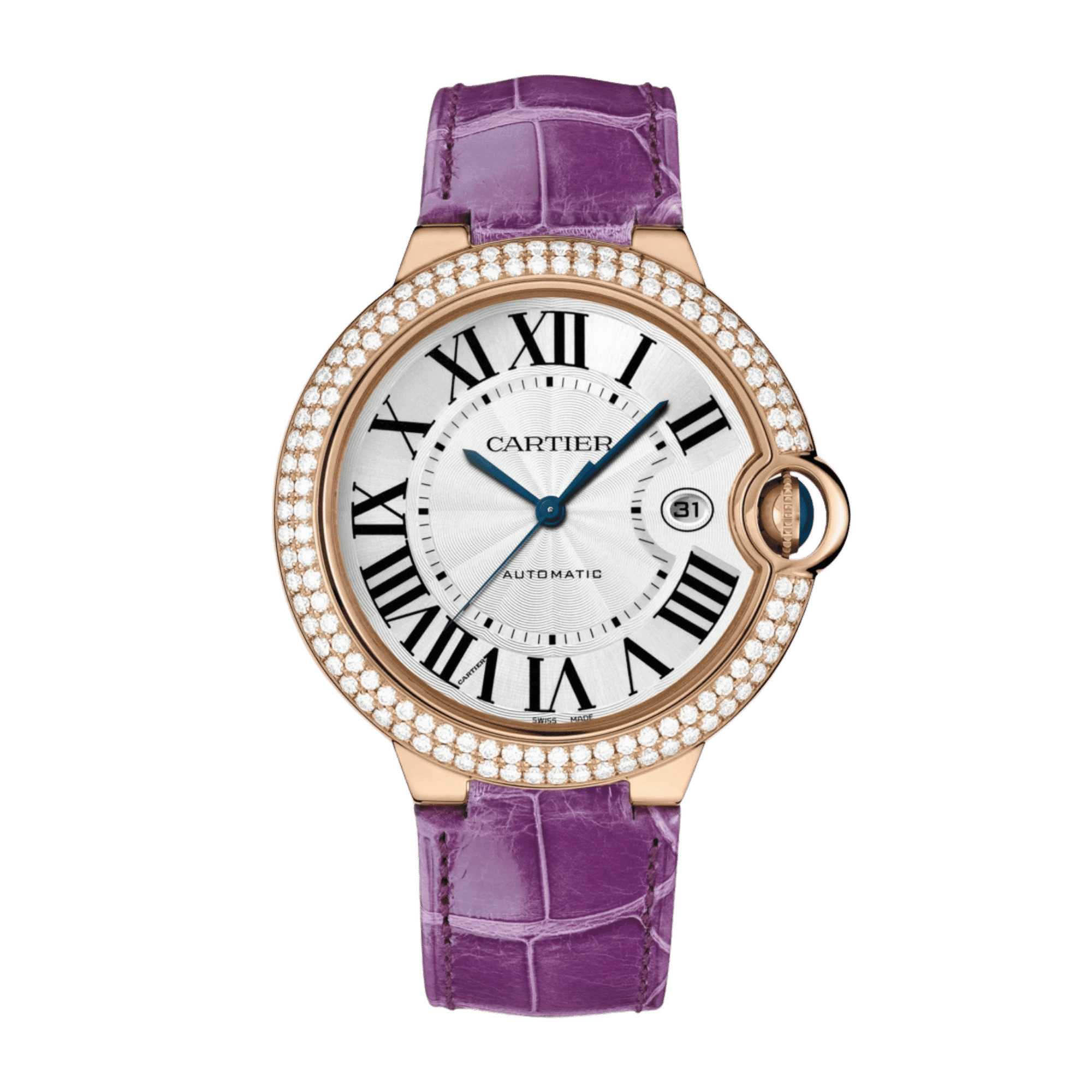 Image of Ballon Bleu de Cartier Yellow Gold Diamond Silver Dial 42mm