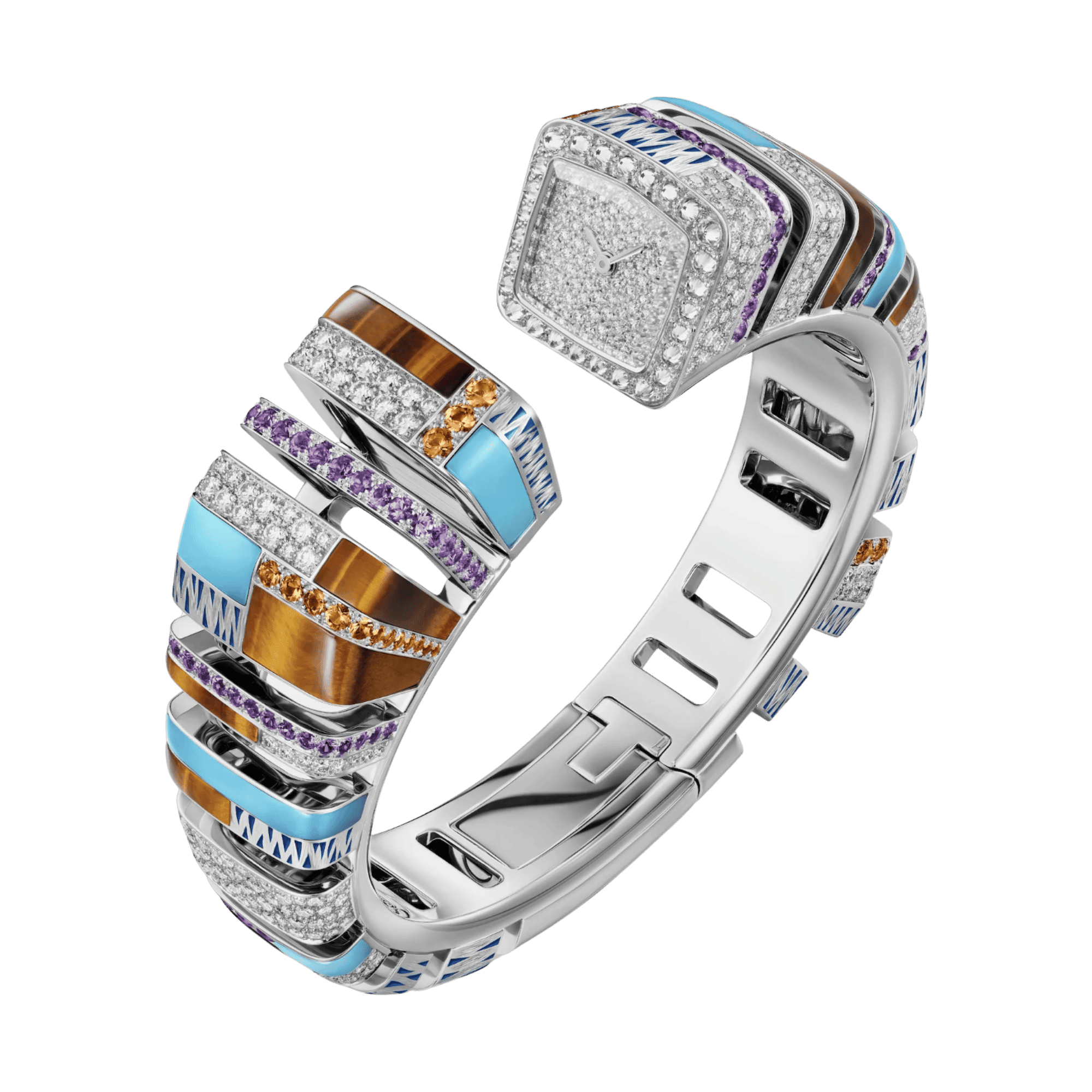 Image of Reflection de Cartier White Gold Gem-Set Pave Dial 18mm