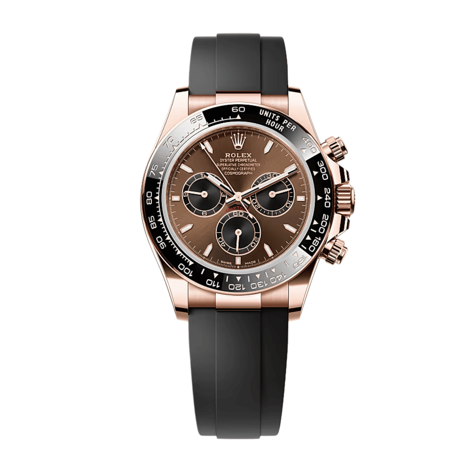 Image of Daytona Rose Gold Oysterflex Brown Dial 40mm