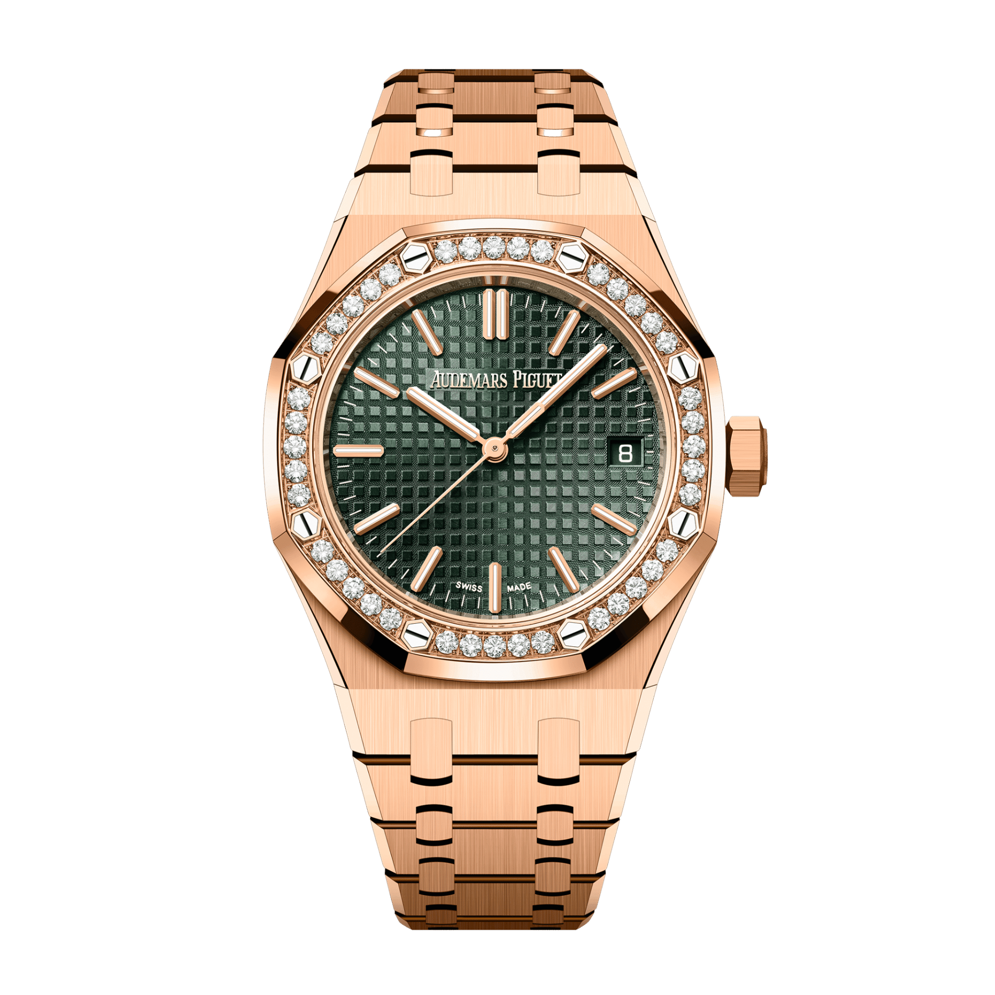 Image of Royal Oak Rose Gold Diamond Green Dial 37mm