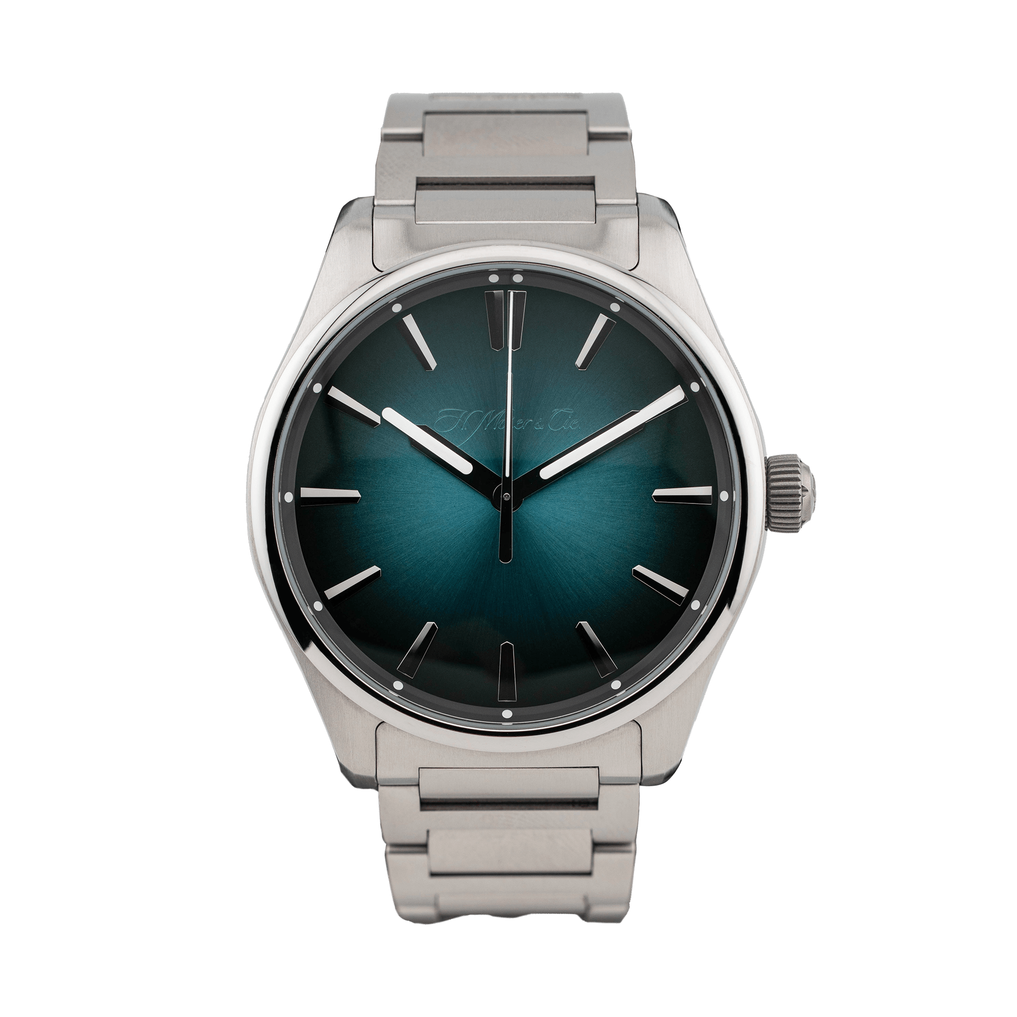 Image of Pioneer Centre Seconds Steel Blue Lagoon Fume Dial 43mm