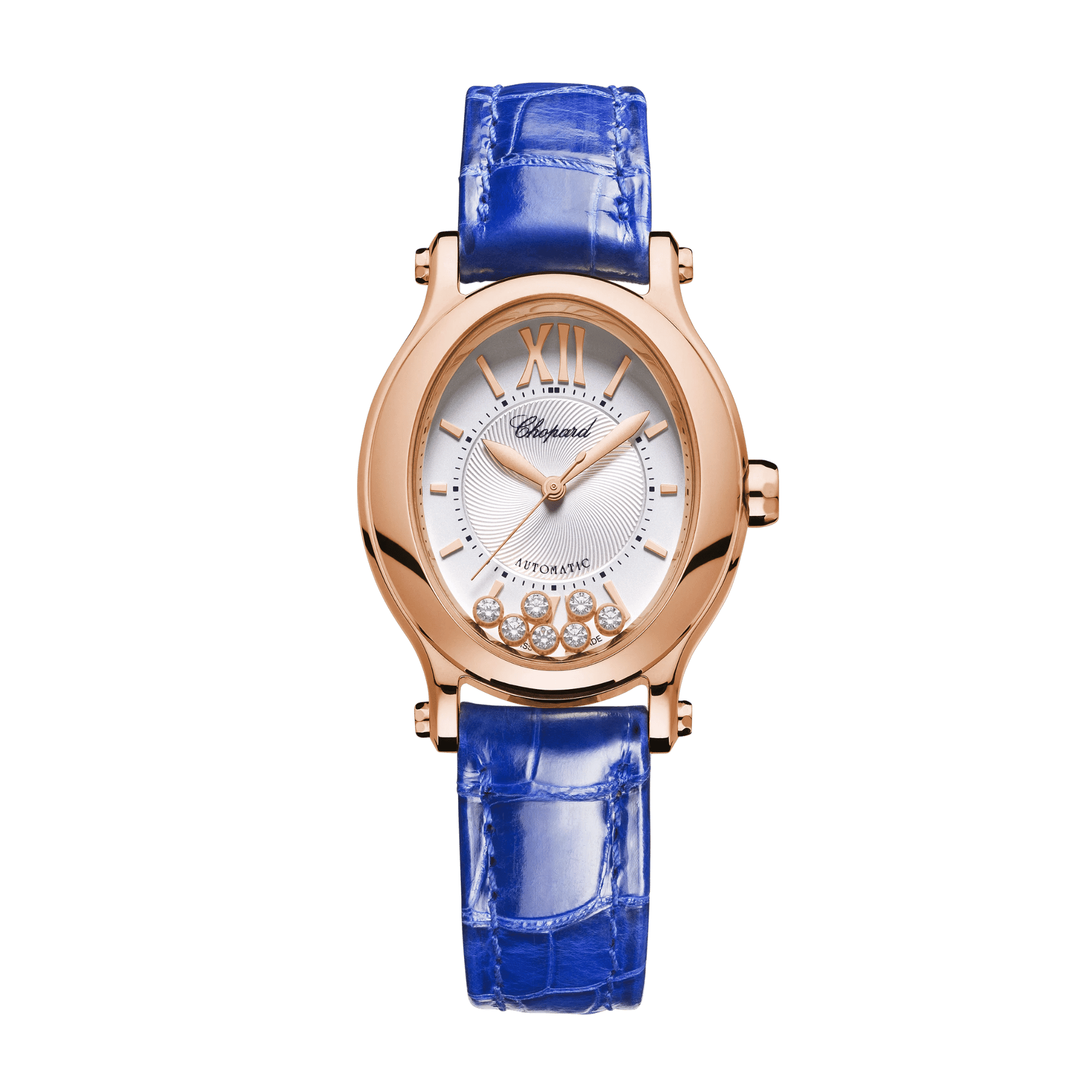 Image of Happy Sport Rose Gold Silver Dial 29mm