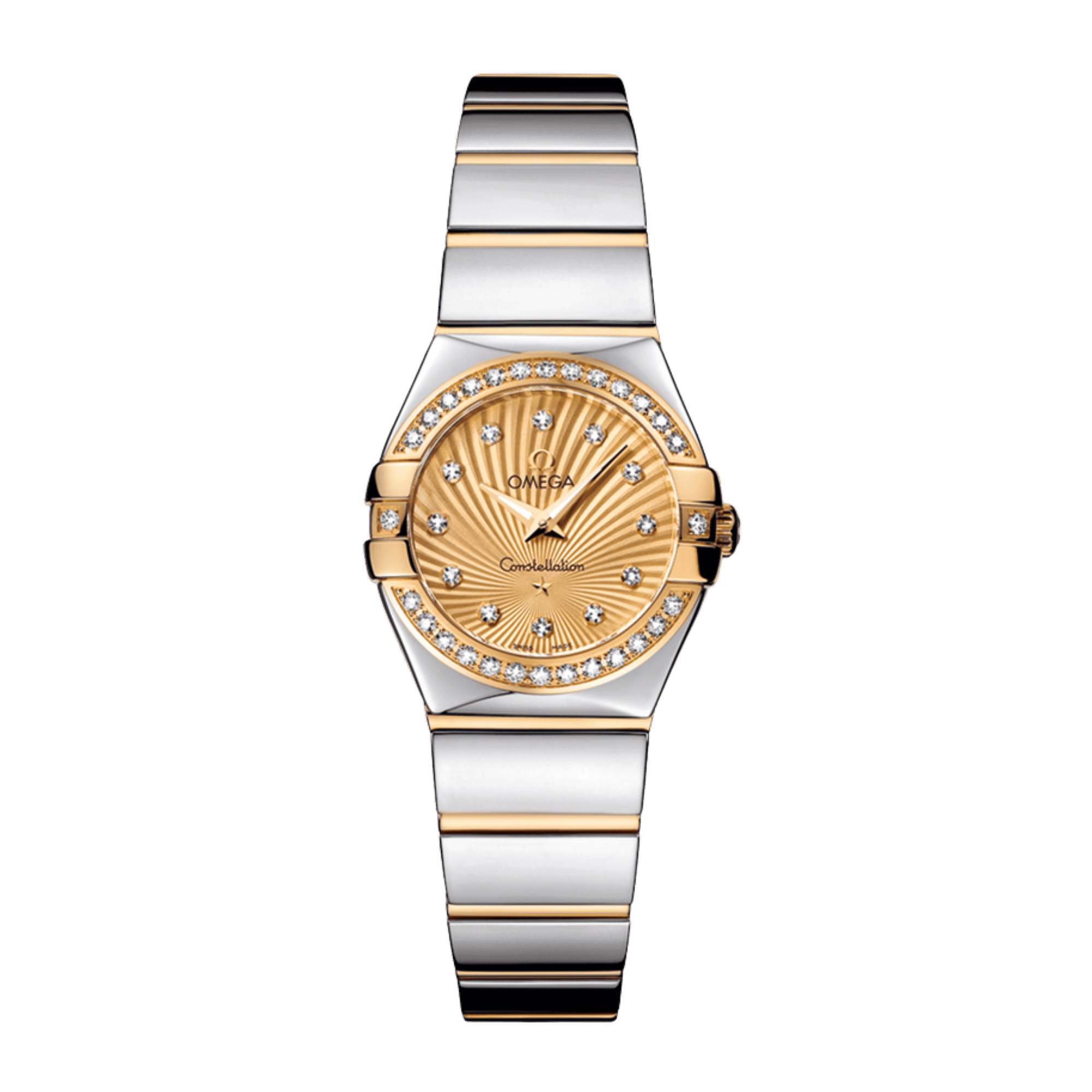 Image of Constellation Yellow Gold & Steel Diamond Champagne Dial 24mm