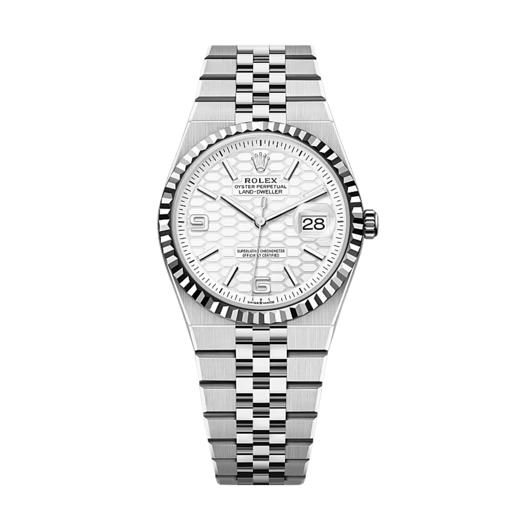 Image of Land-Dweller Steel Jubilee White Dial 36mm