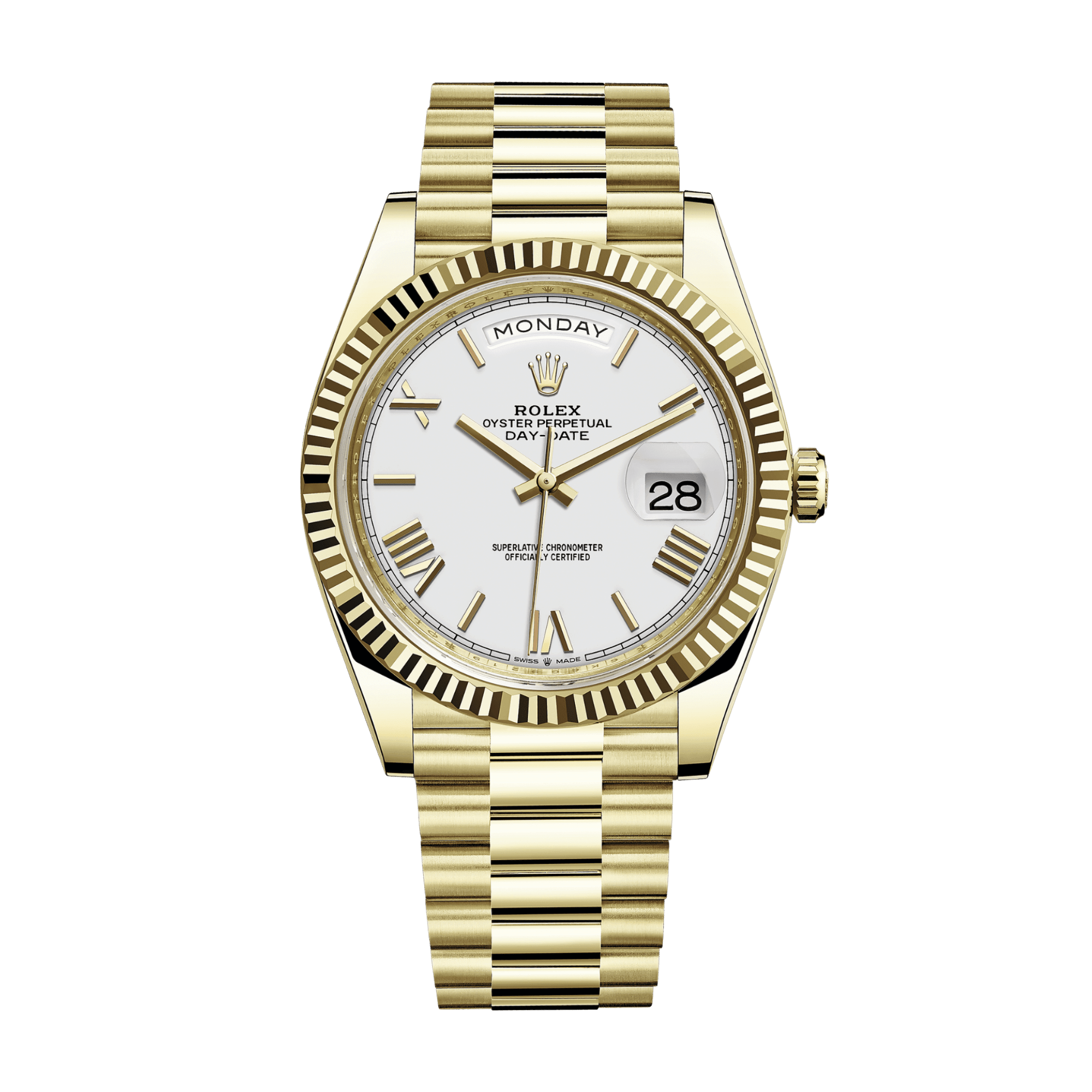 Image of Day-Date Yellow Gold White Dial 40mm