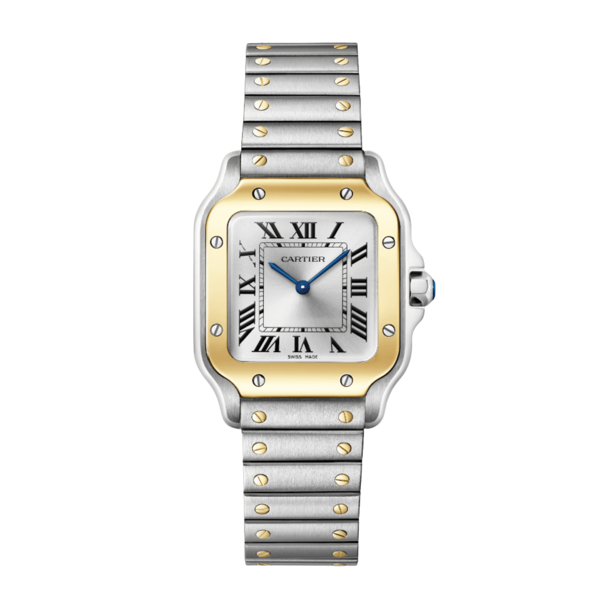 Image of Santos de Cartier Yellow Gold & Steel Silver Dial 34mm