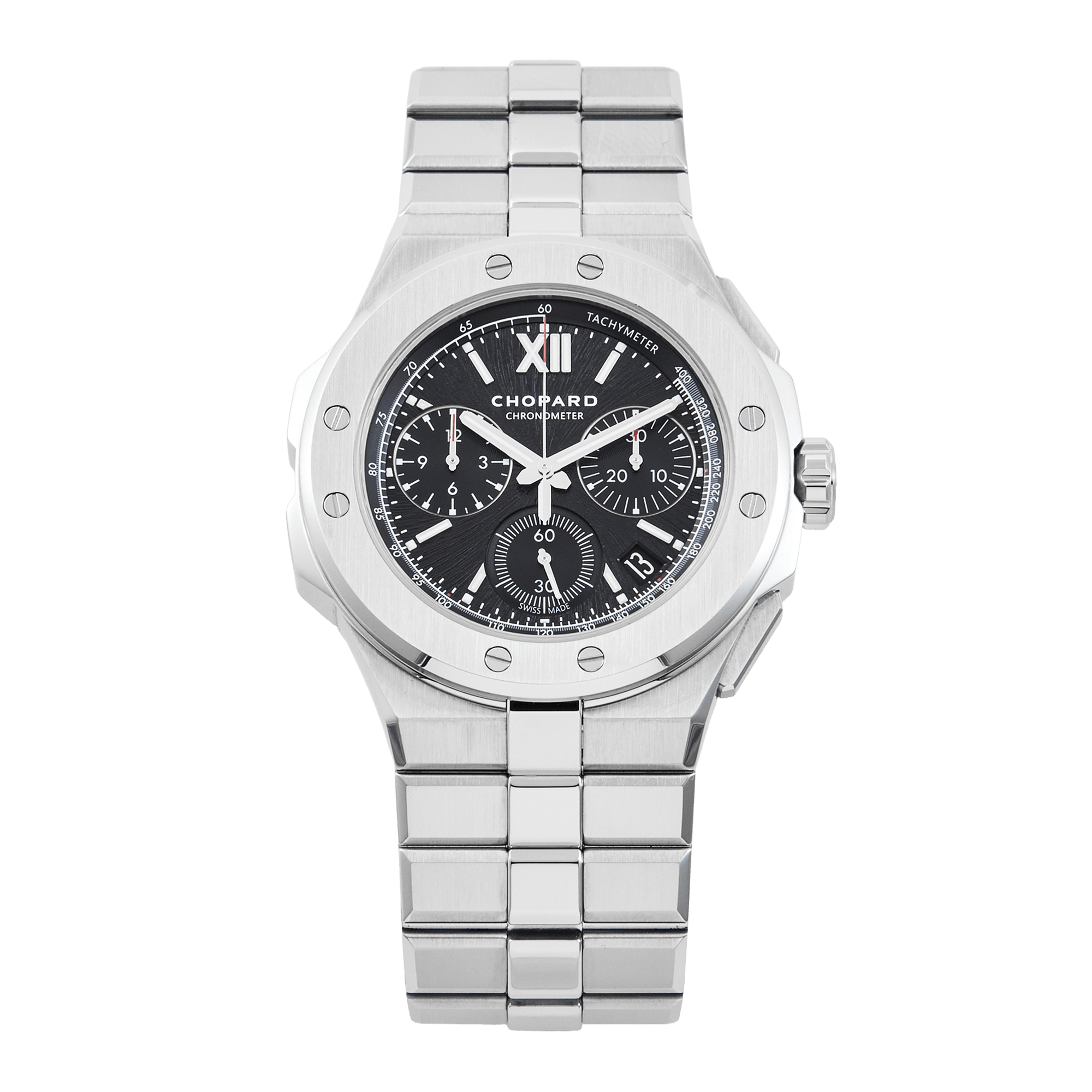 Image of Alpine Eagle XL Chronograph Steel Black Dial 44mm