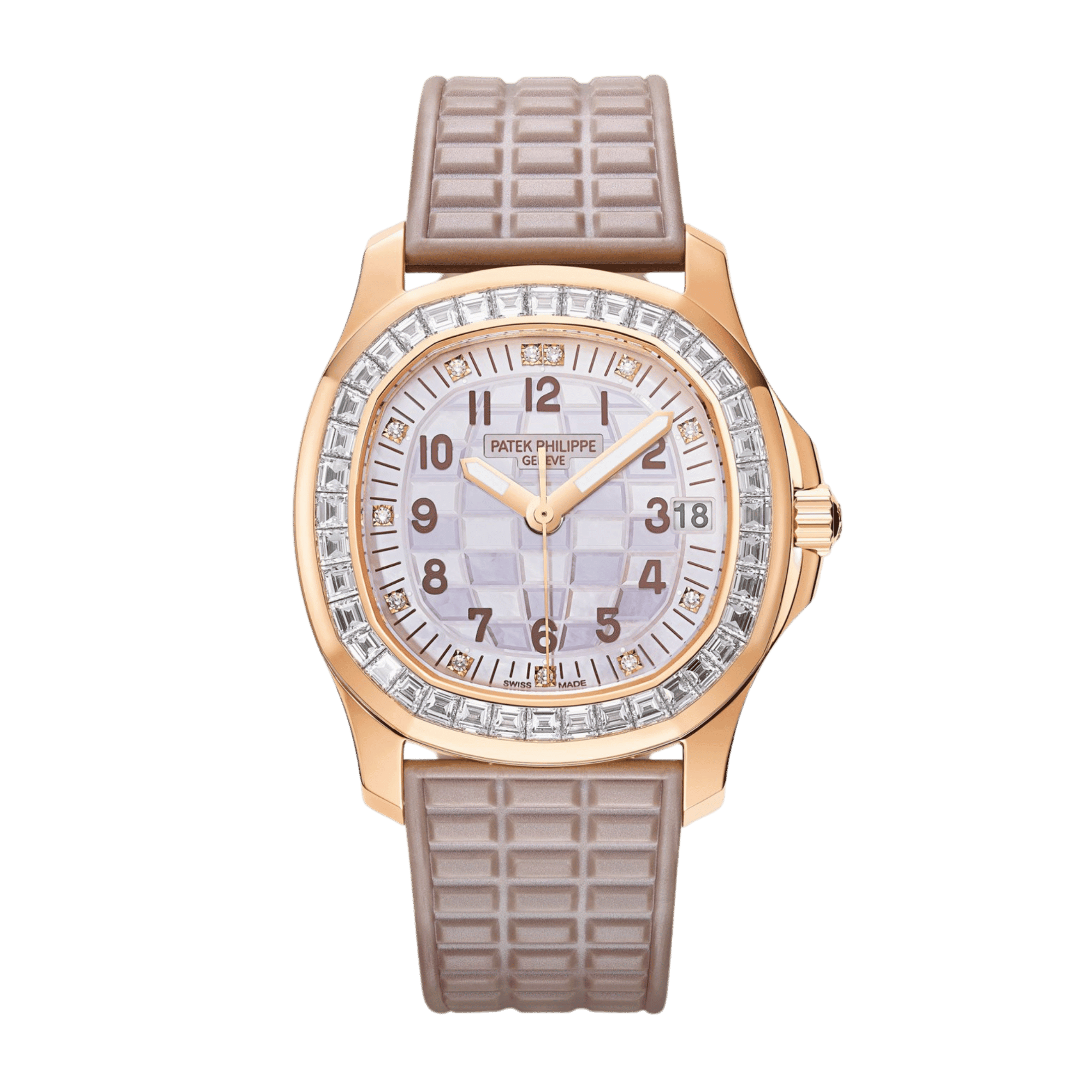 Image of Aquanaut Luce Haute Joaillerie Rose Gold Mother of Pearl Dial 35mm