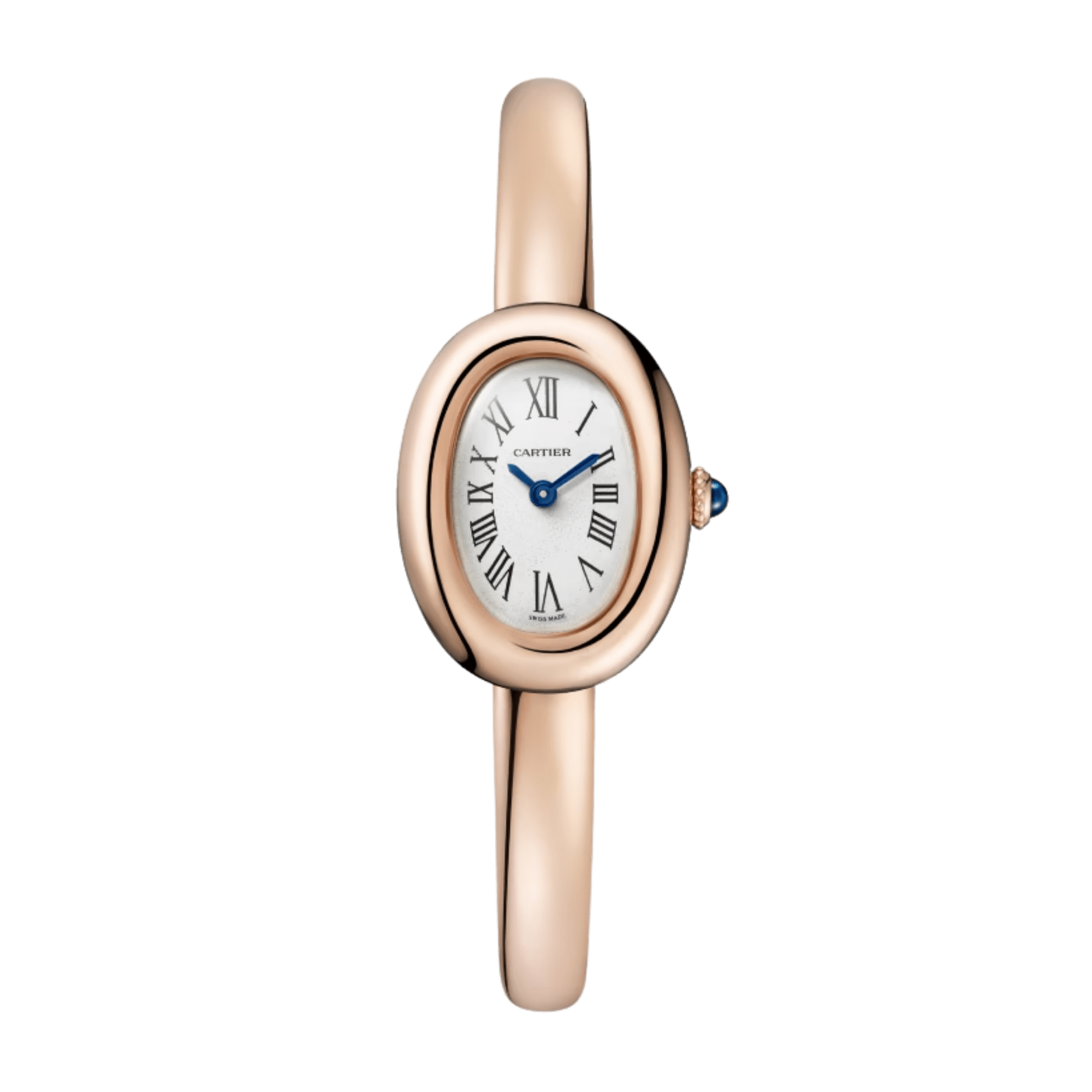 Image of Baignoire de Cartier Rose Gold White Dial 18mm