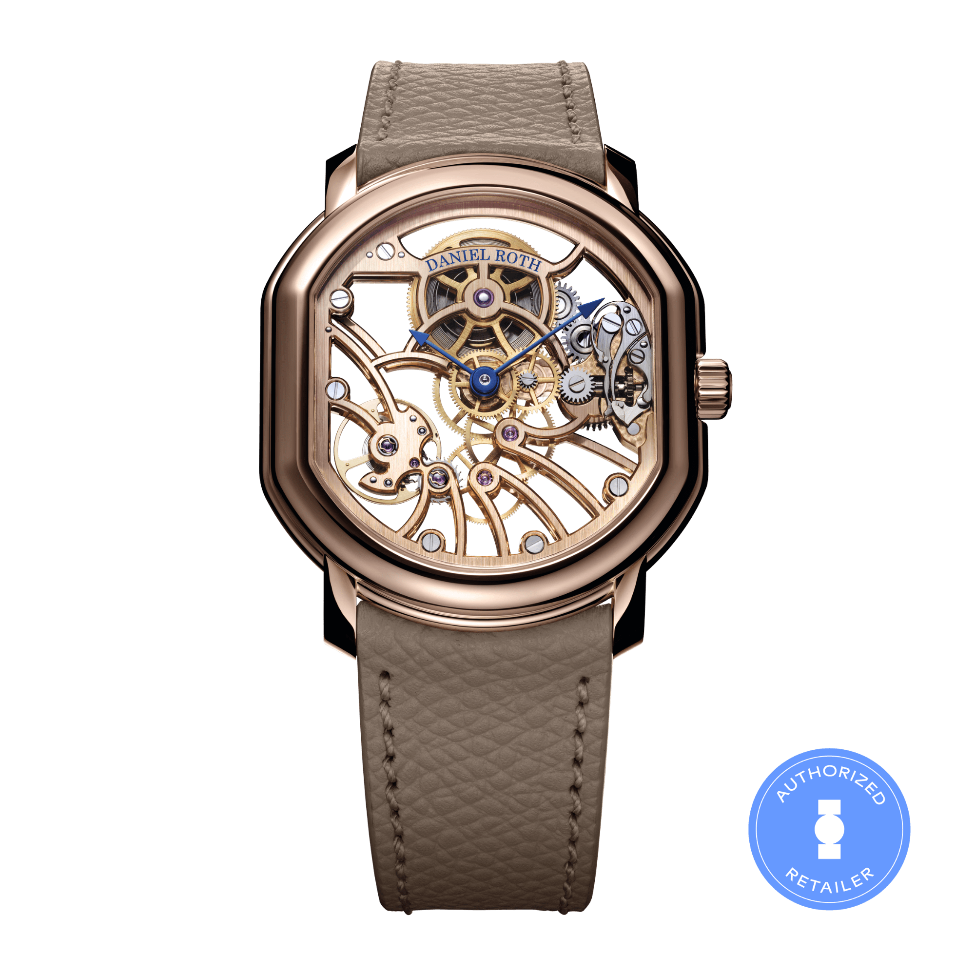 Image of Extra Plat Rose Gold Skeleton Dial 38mm