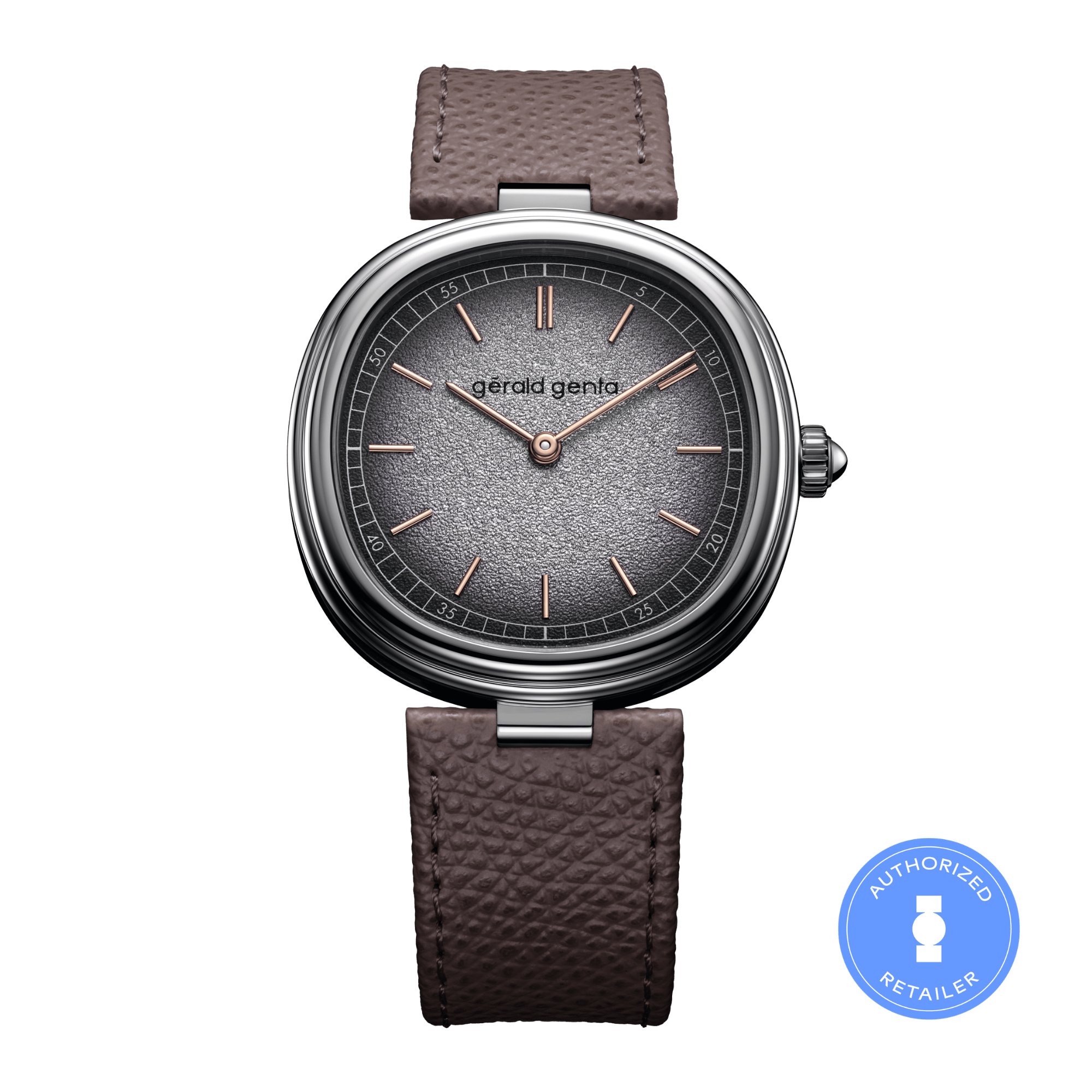 Image of Geneva Time Only "Grafite" White Gold Grey Dial 38mm