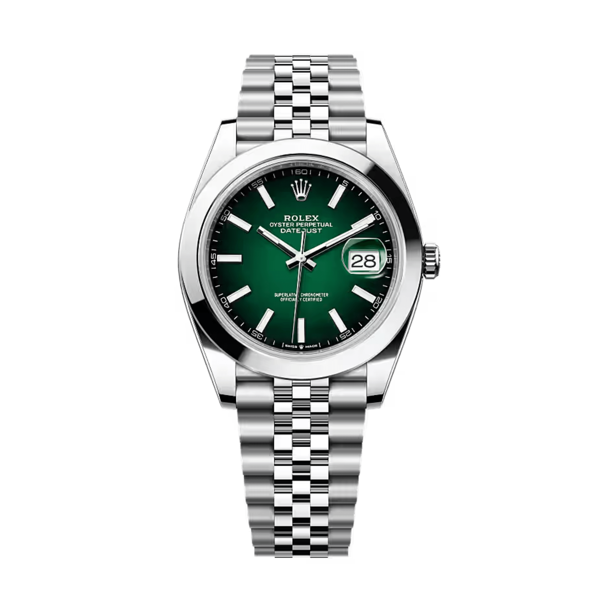 Image of Datejust Steel Jubilee Green Ombré Dial 41mm