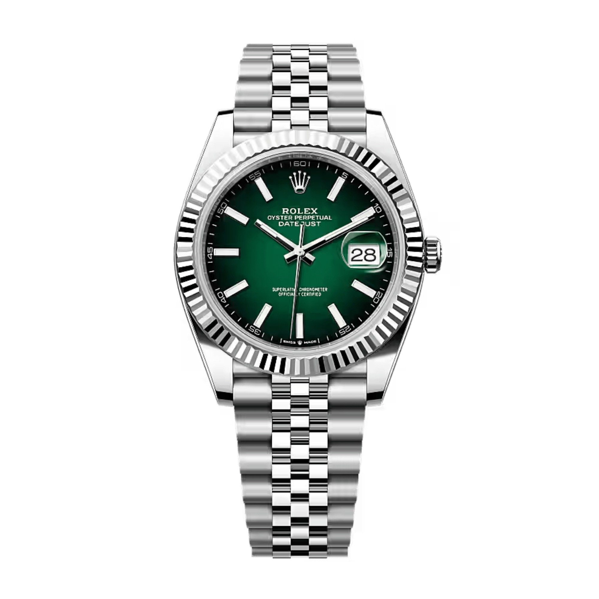 Image of Datejust Steel Jubilee Green Ombré Dial 41mm
