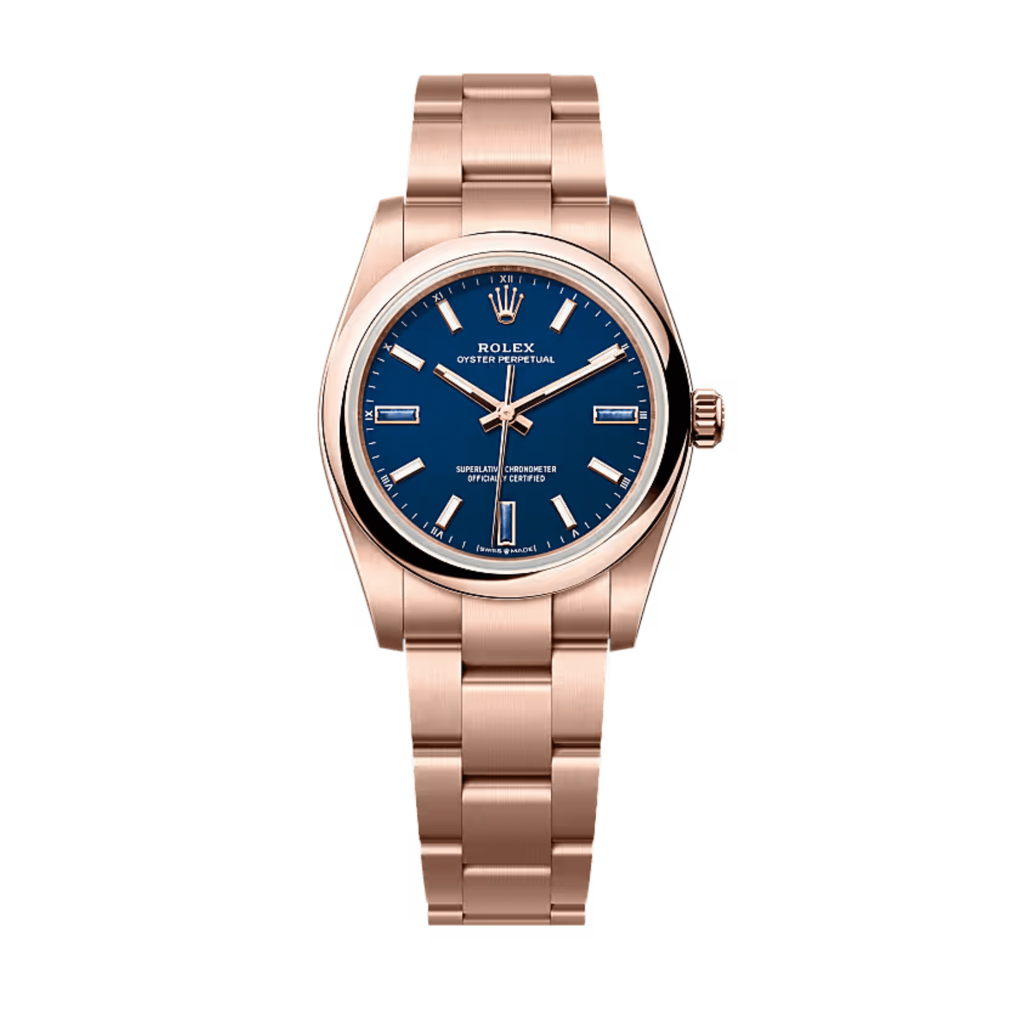 Image of Oyster Perpetual Rose Gold Blue Dial 34mm