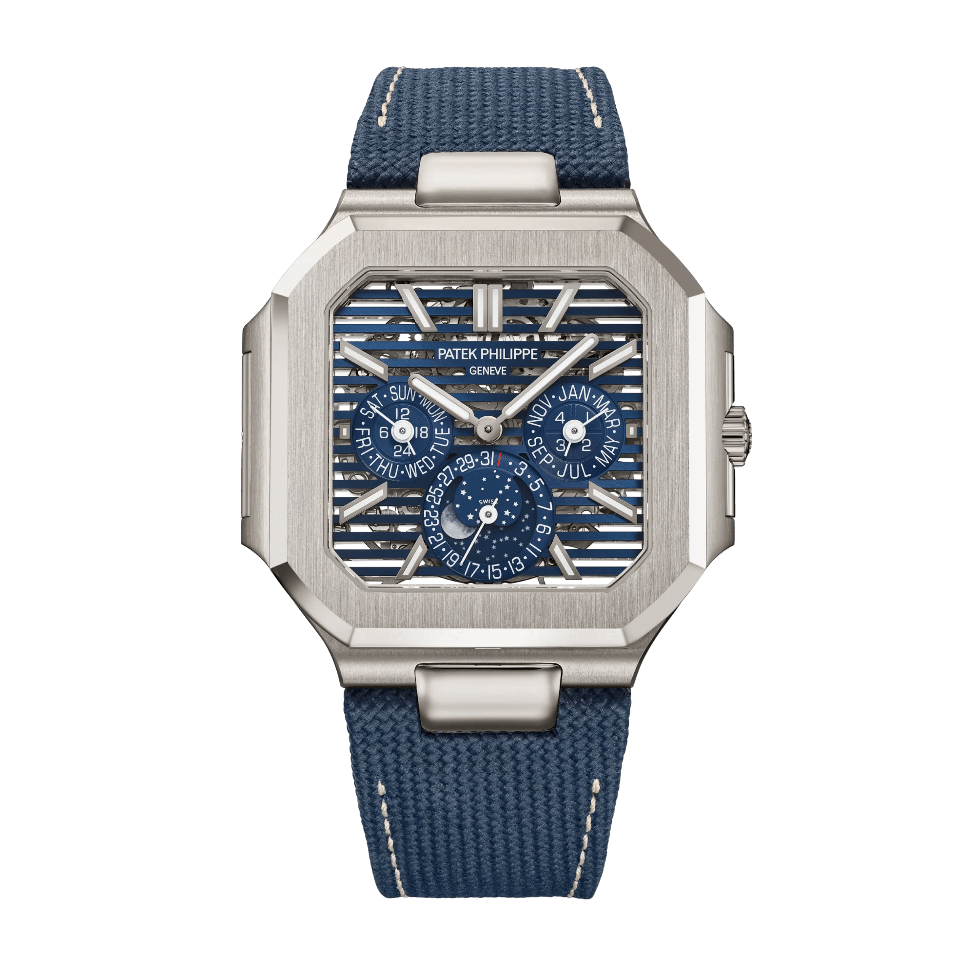 Image of Cubitus Perpetual Calendar Platinum Skeleton Dial 45mm