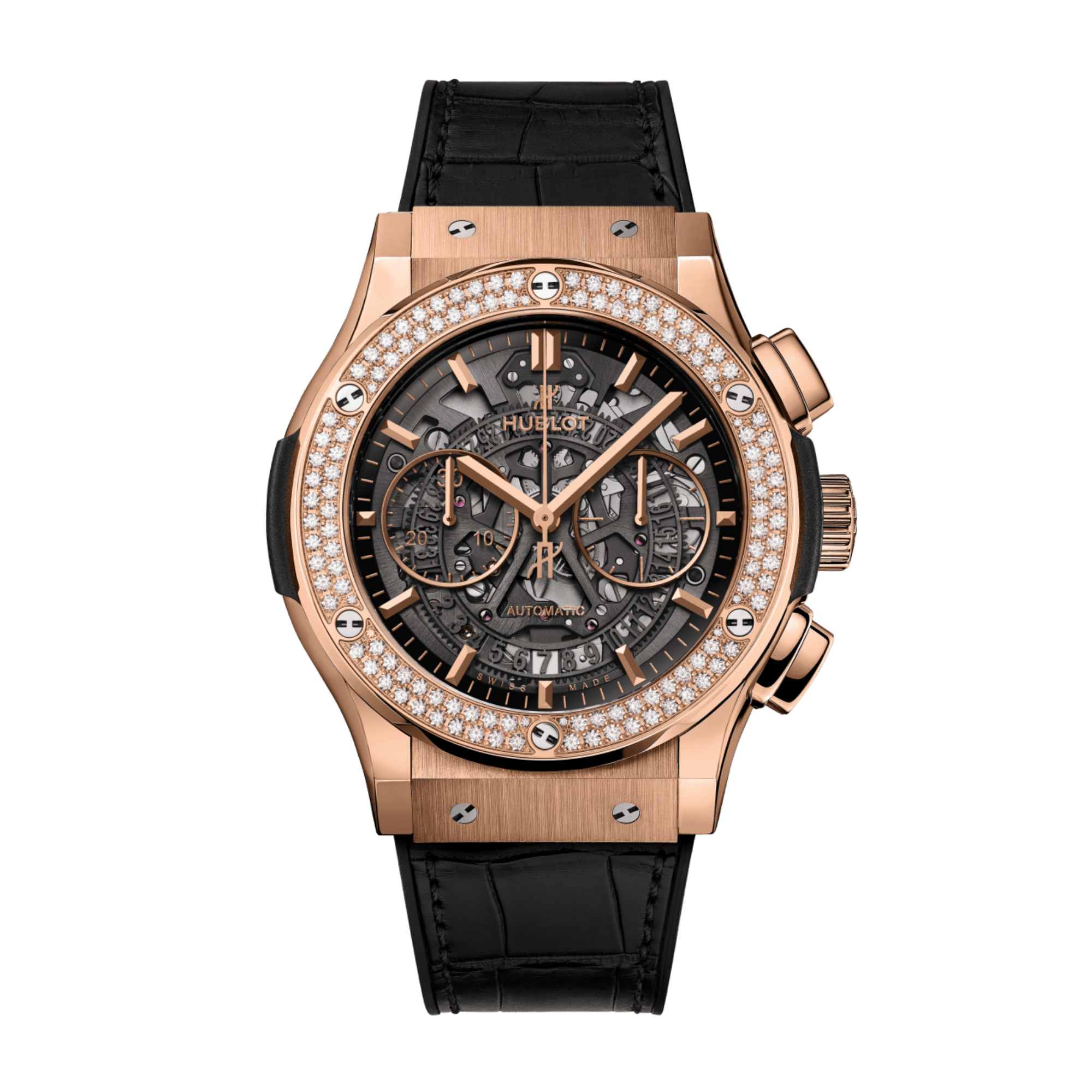 Image of Classic Fusion King Gold Diamond Skeleton Dial 45mm