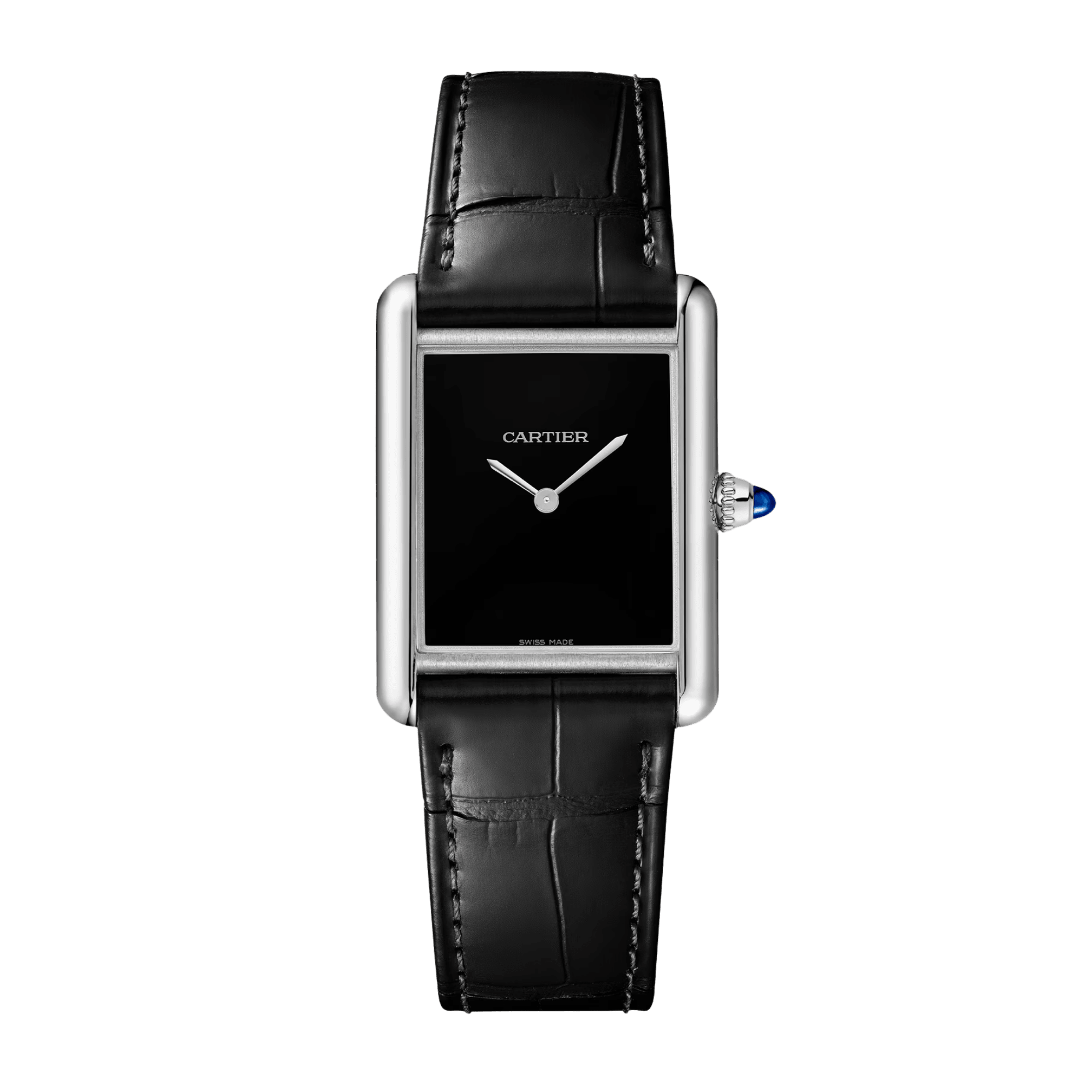 Image of Tank Must de Cartier Steel Black Dial 25mm