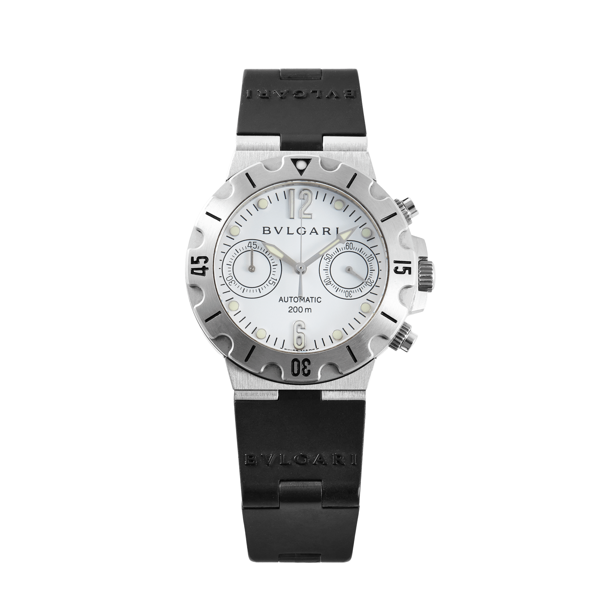Image of Diagono Scuba Chronograph Steel White Dial 38mm