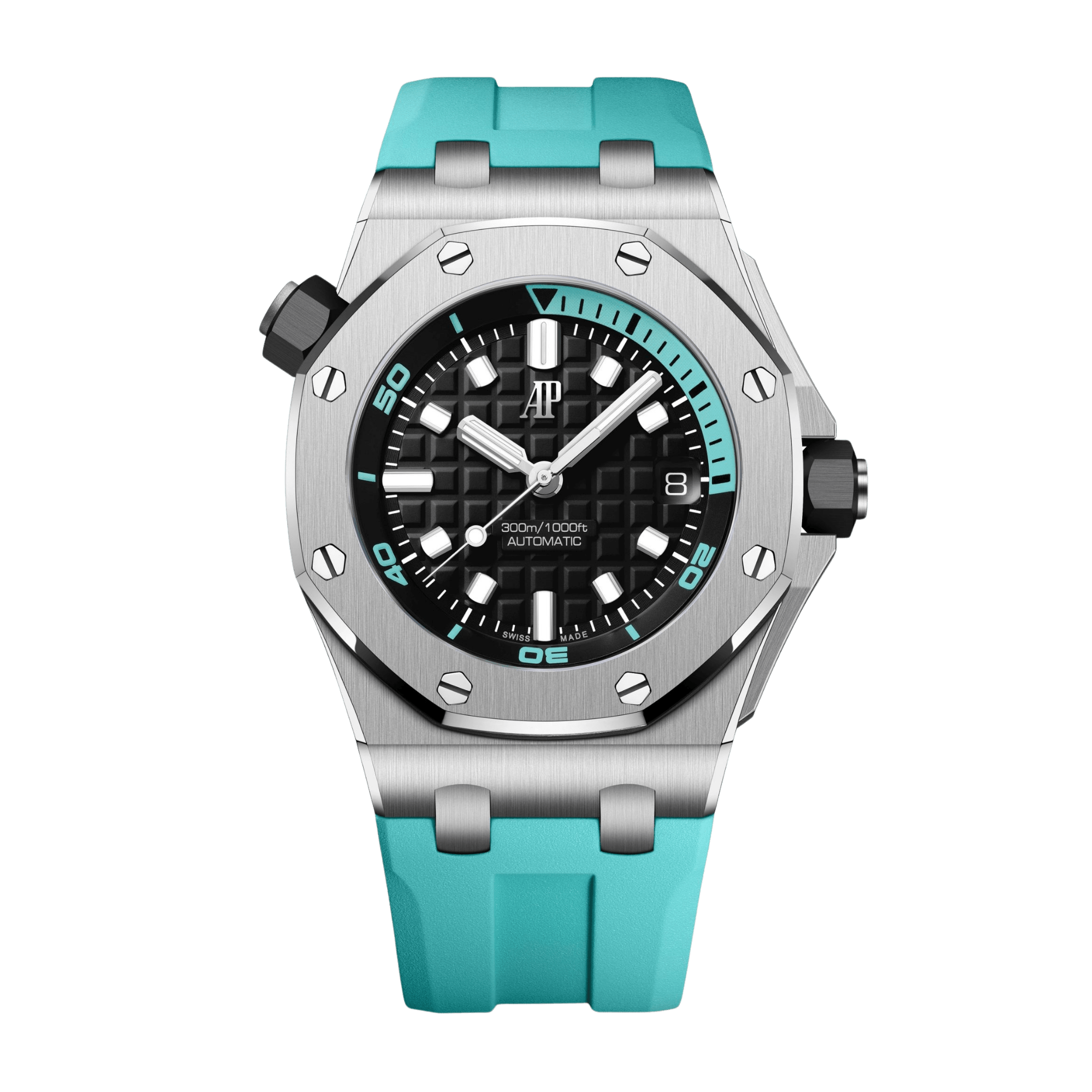 Image of Royal Oak Offshore Steel Black Turquoise Dial 42mm
