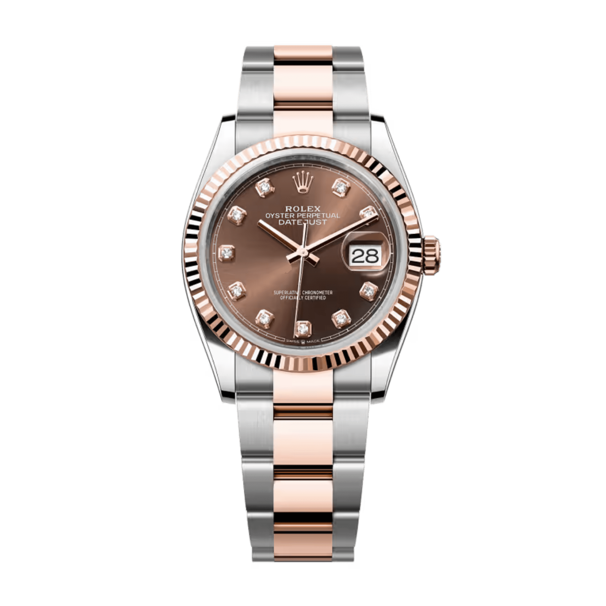 Image of Datejust Rose Gold & Steel Brown Dial 36mm