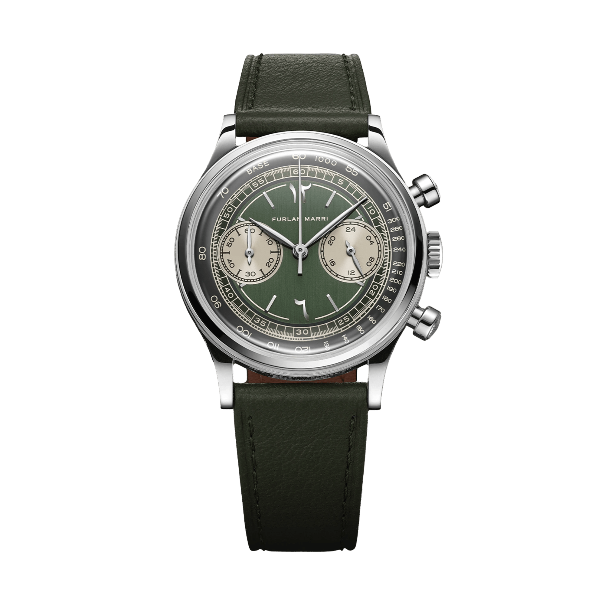 Image of Mechaquartz Steel Sage Green Dial 38mm