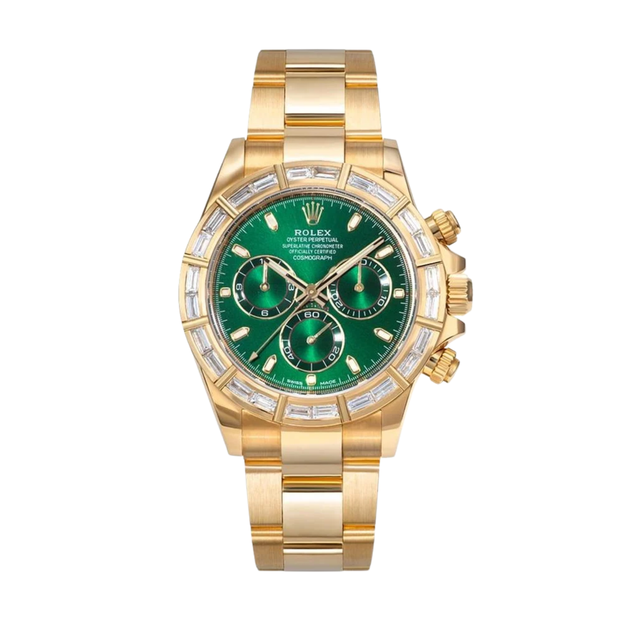Image of Daytona Yellow Gold Diamond Green Dial 40mm