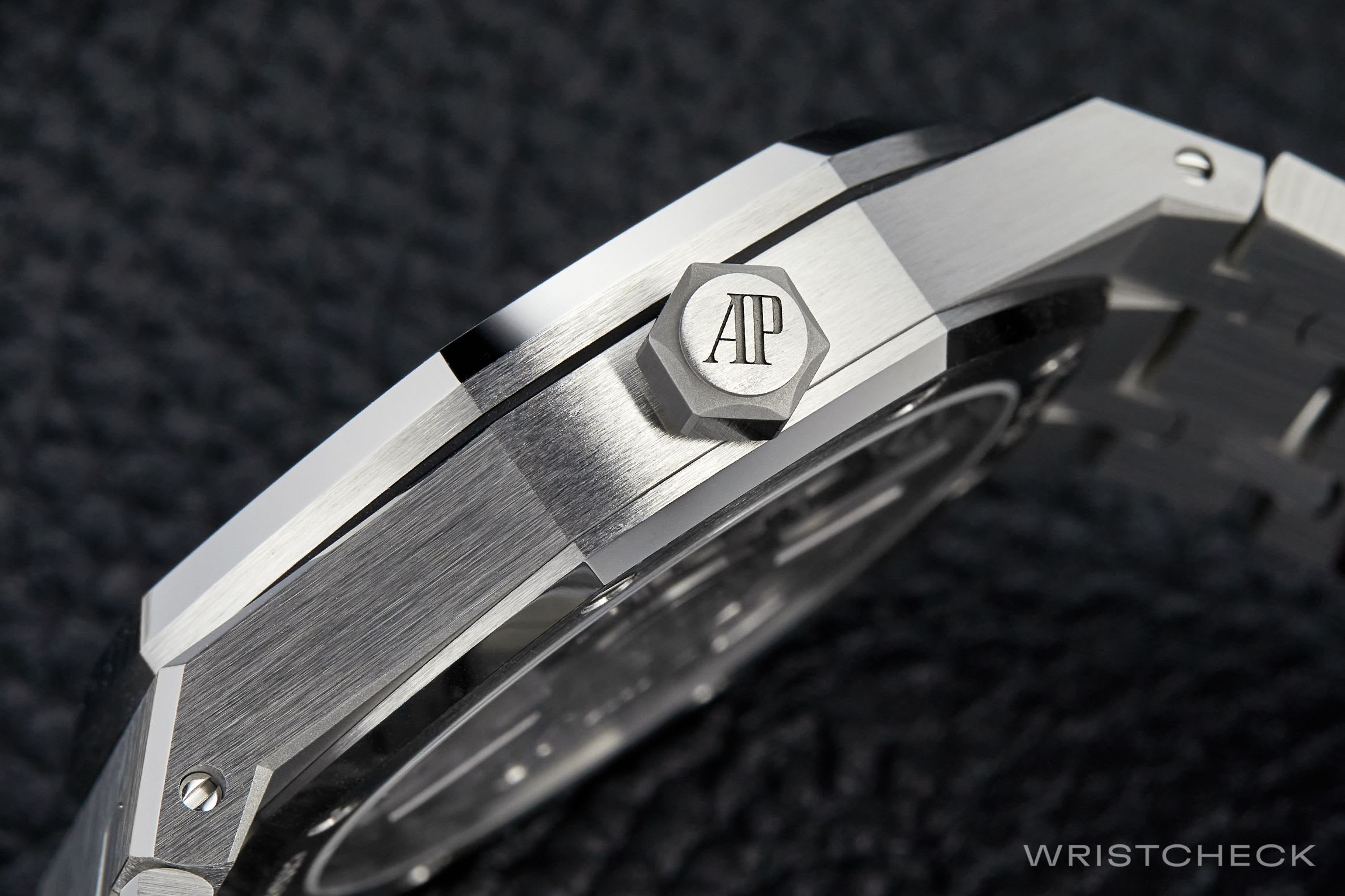 The Audemars Piguet Royal Oak Selfwinding Flying Tourbillon Openworked has a 41mm wide and 10.6mm thick stainless steel case.jpg