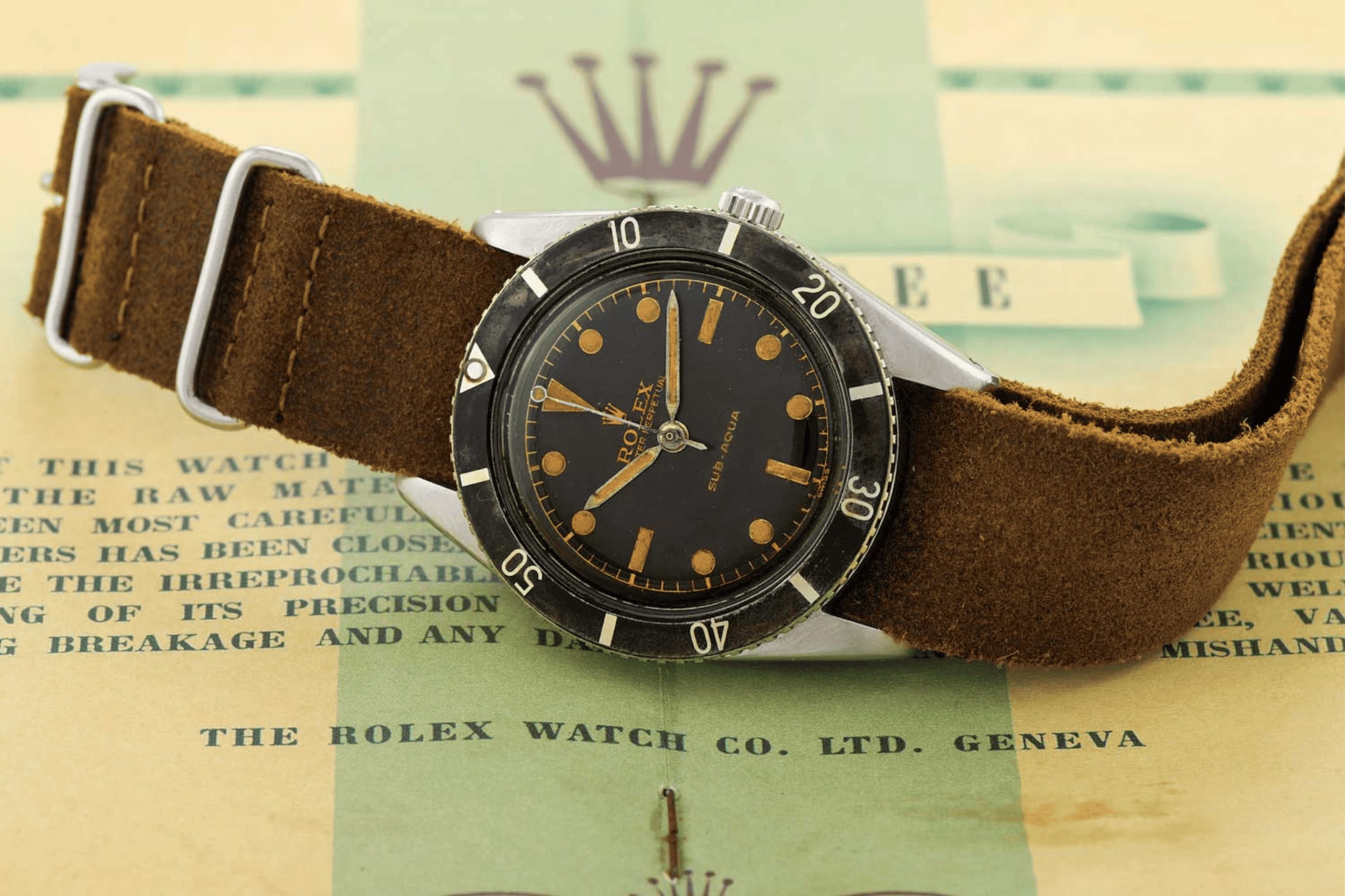 Rolex's Submariner reference 6204 was the first dive watch rated for 100 meters depth.png