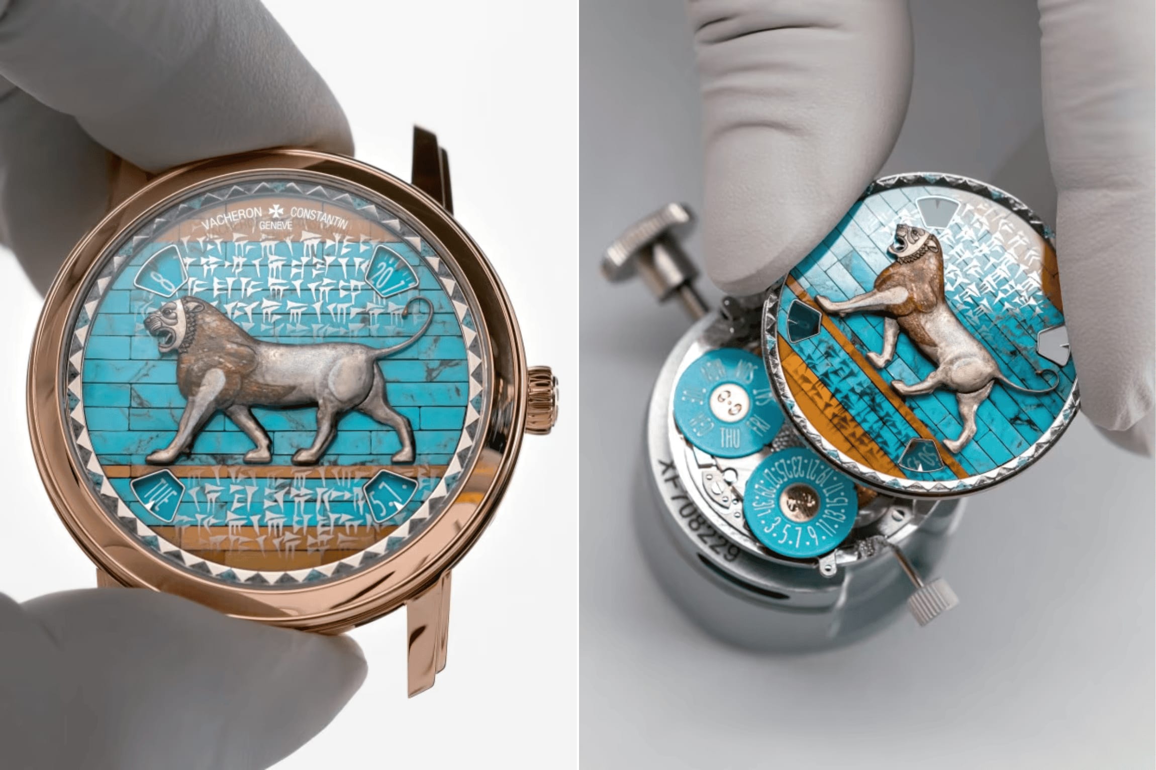 Vacheron Constantin's Tribute to Great Civilisations watches, created in collaboration with the Louvre, utilize various artisanal crafts to replicate iconic historical artifacts Photo: Vacheron Constantin