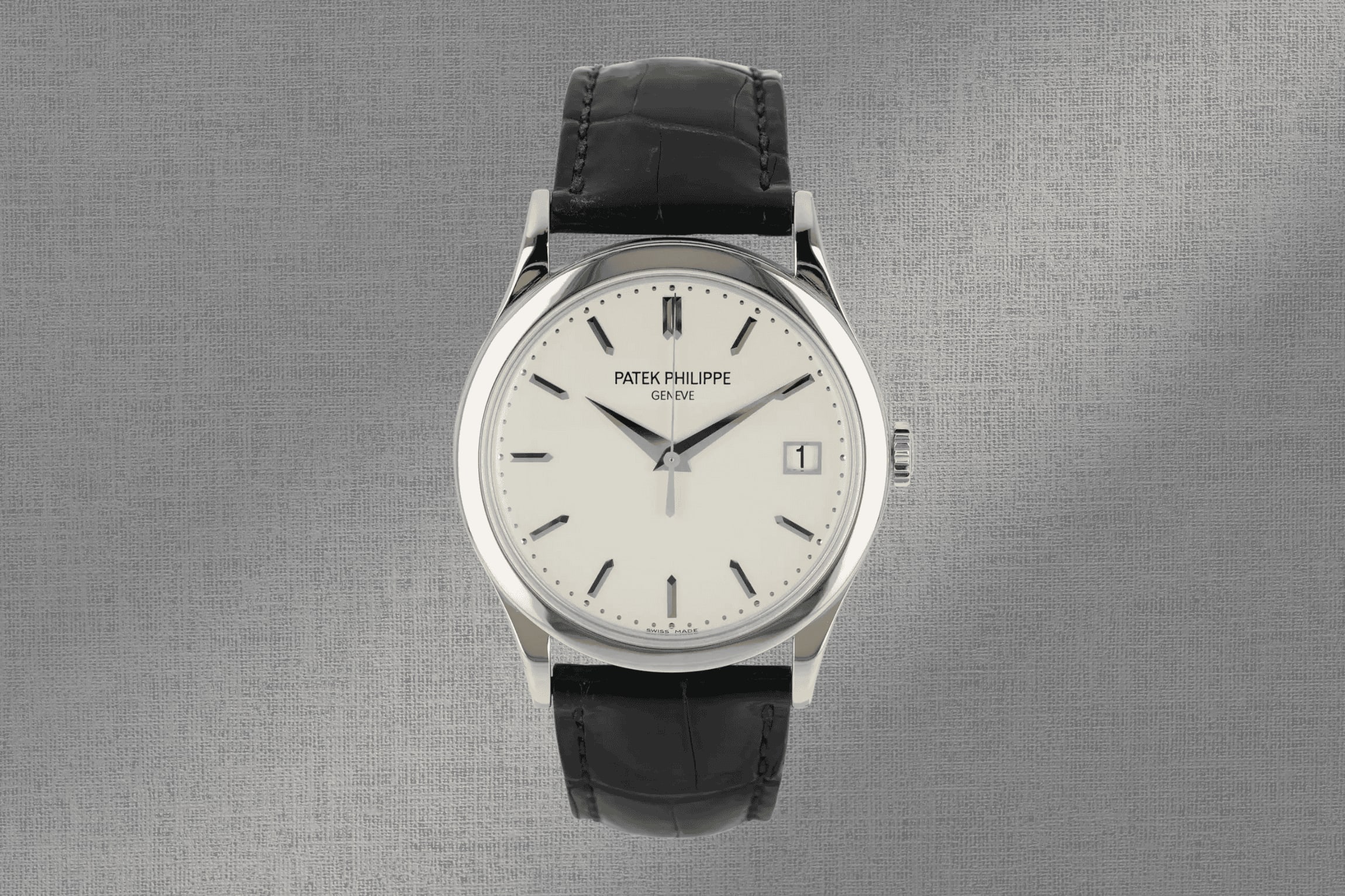 Patek Philippe Calatrava White Gold with Silver Opaline dial