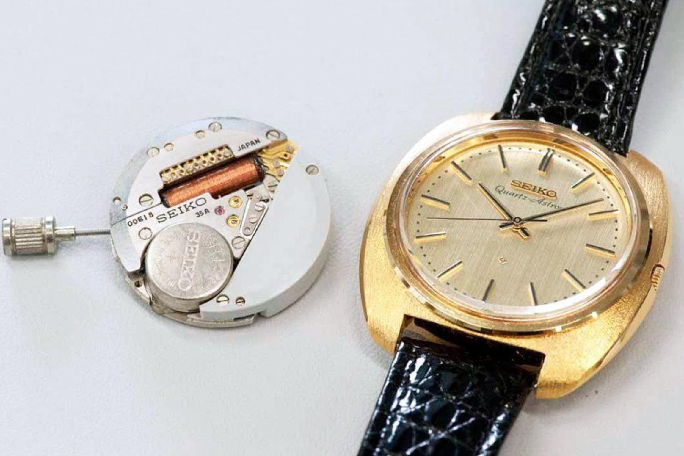 The Seiko Quartz Astron, along with its caliber 35A movement Photo: WatchUSeek